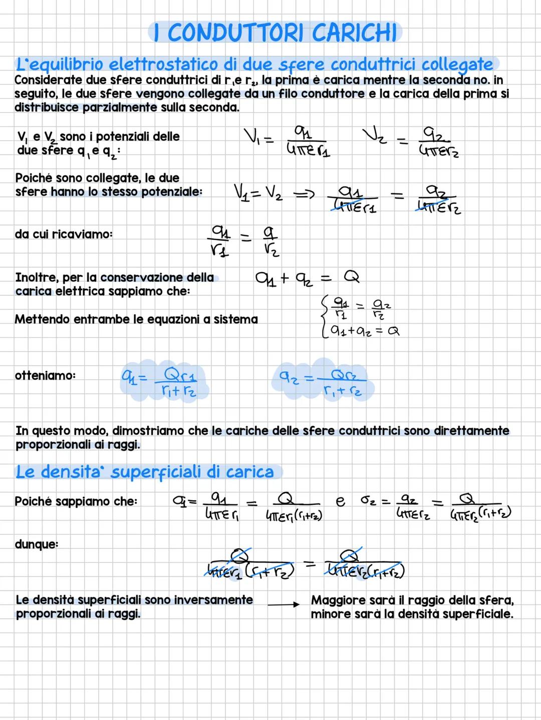 I CONDUTTORI CARICHI
L'equilibrio elettrostatico dei conduttori
Sappiamo che gli elettroni sono liberi di muoversi all'interno dei conduttor