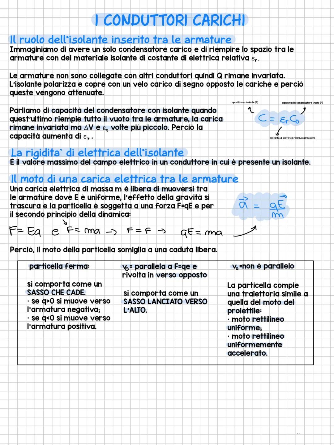 I CONDUTTORI CARICHI
L'equilibrio elettrostatico dei conduttori
Sappiamo che gli elettroni sono liberi di muoversi all'interno dei conduttor