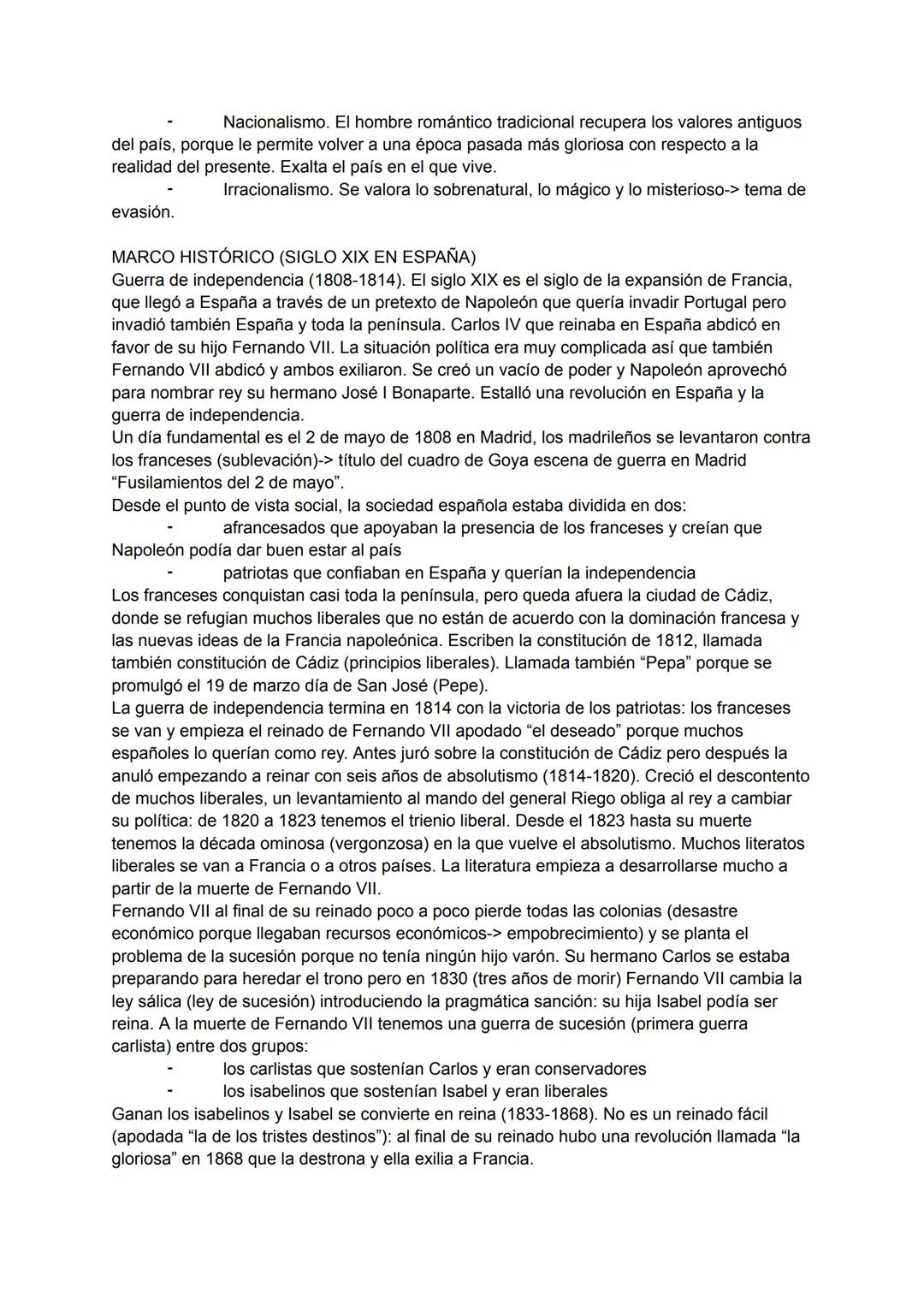 # Romanticismo Español
Nace como ruptura con respecto a la llustración (corriente). Las características de la
Ilustración eran equilibrio, a