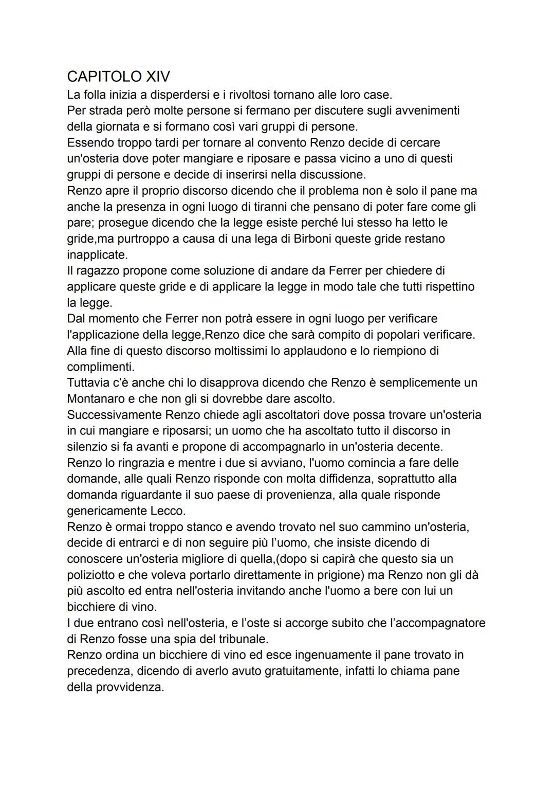 # CAPITOLO XIV
La folla inizia a disperdersi e i rivoltosi tornano alle loro case.
Per strada però molte persone si fermano per discutere s