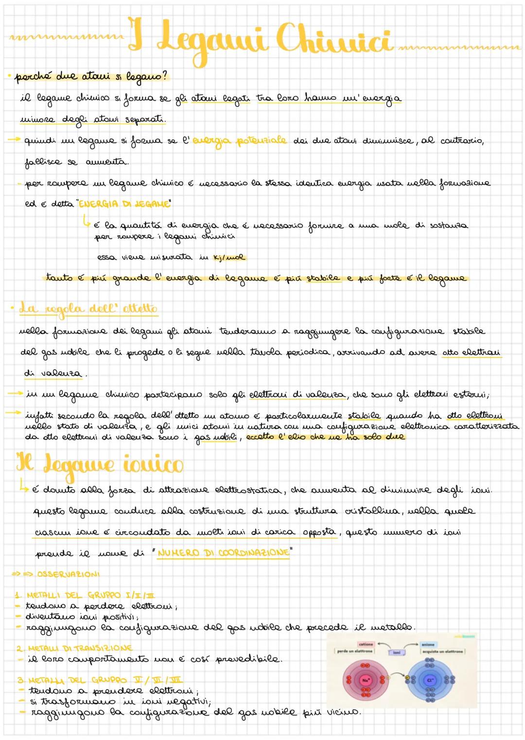# I Legami Chimici...
- perché due atari si legano?
il legame chimico si forma se gli atami legati tra loro haus uu' energia
minore degli