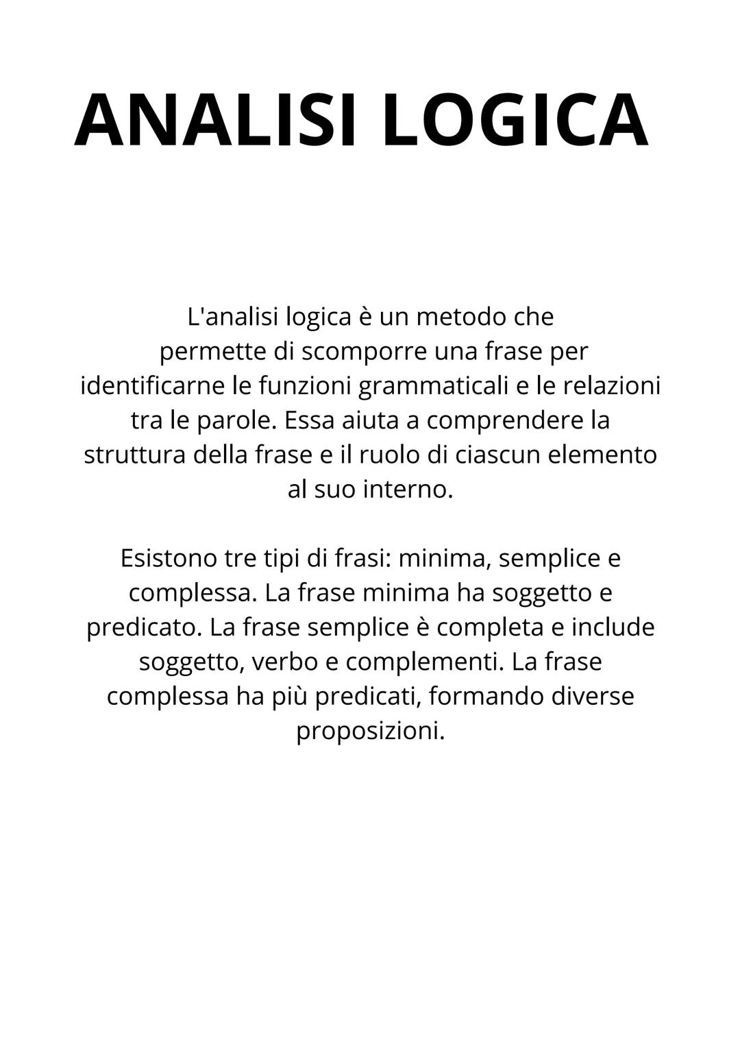 GRAMMATICA # ANALISI
# GRAMMATICALE
L'analisi grammaticale è lo studio delle
componenti di una frase, identificando le parti
del discorso