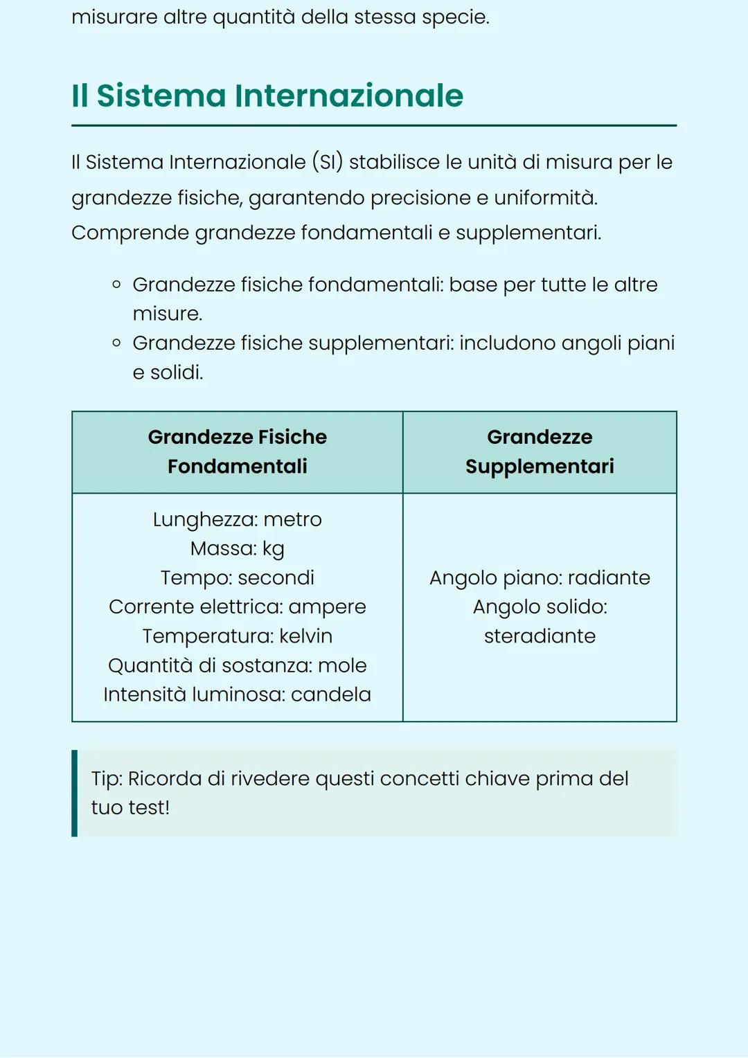 # Fisica: Concetti
# Fondamentali
Introduzione alle Grandezze Fisiche e al Sistema
Internazionale
## Fisica
La fisica si occupa di tutto