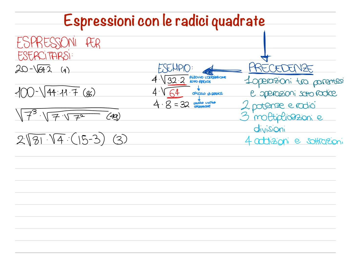 Matematica Le radici quadrate
La radice quadrata è l'opposto del quadrato di
un numero, cioè quel numero elevato alla
seconda
3
QUADRATO