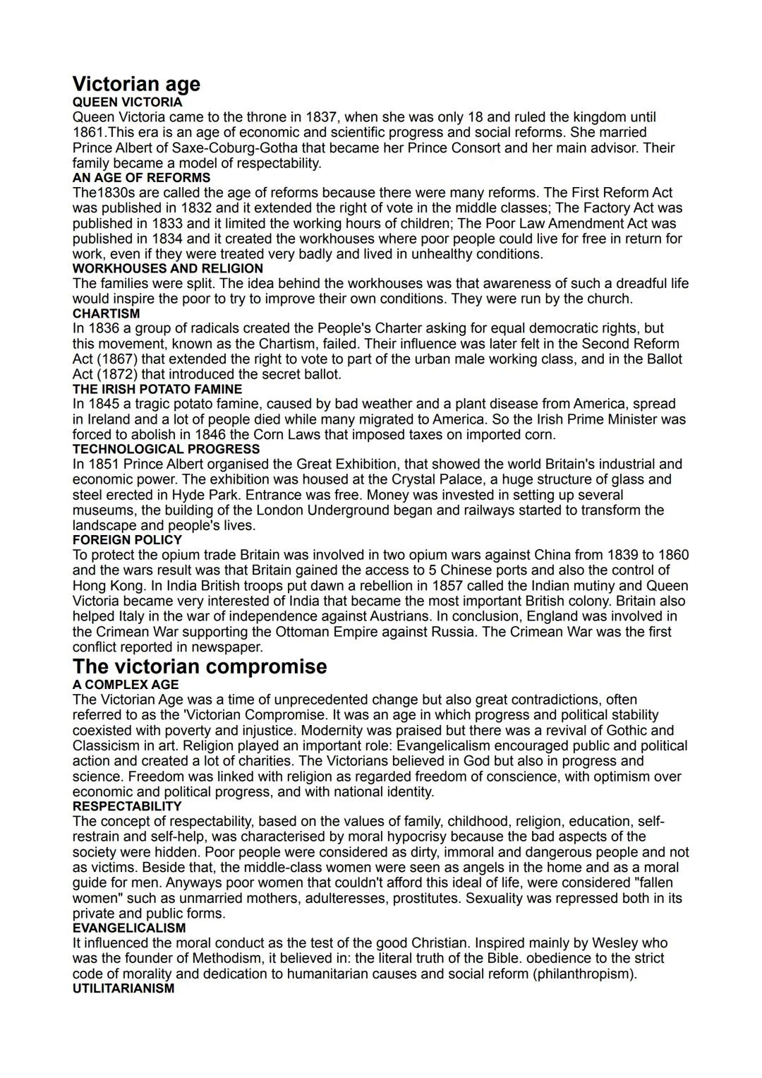 # Victorian age
QUEEN VICTORIA
Queen Victoria came to the throne in 1837, when she was only 18 and ruled the kingdom until
1861. This era is