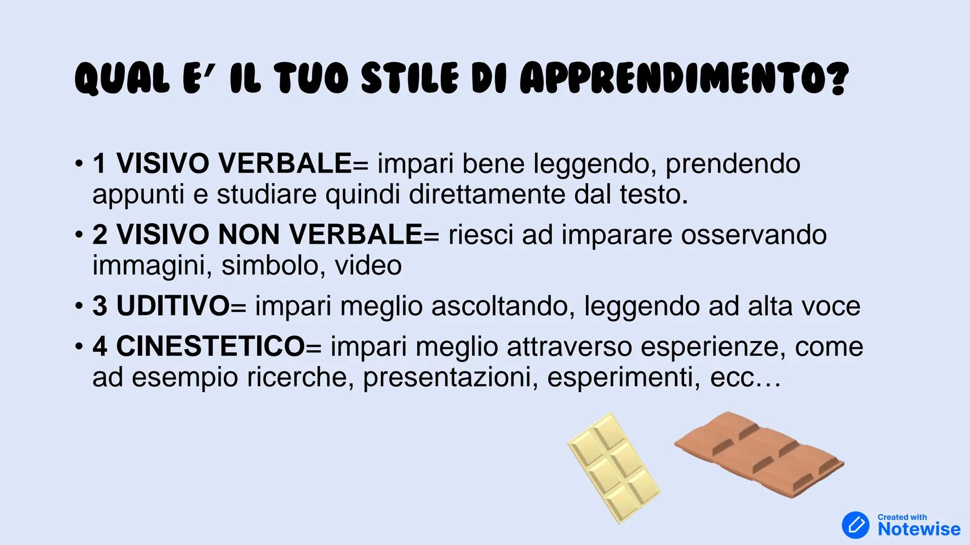 # METODO DI STUDIO
consigli per uno studio motivato # INDICE:
* CHE COS'È IL METODO DI STUDIO?
* qual è IL TUO STILE DI APPRENDIMENTO?