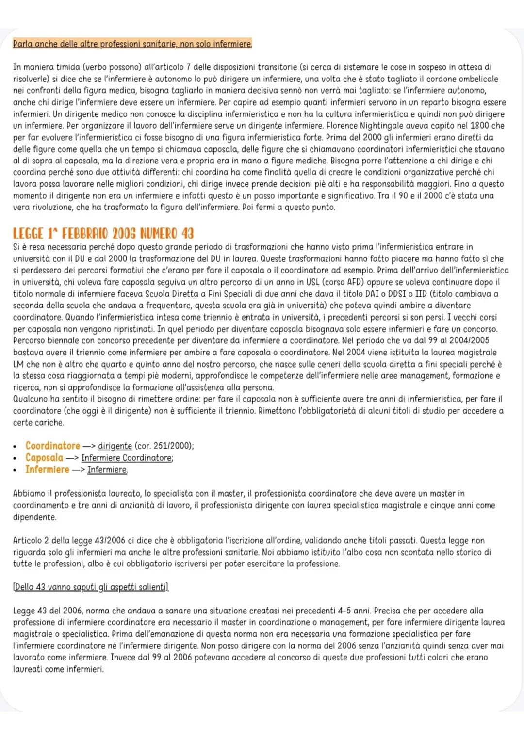 Infermieristica Generale # INTRODUZIONE
Infermieristica generale presenta sia una parte normativa, di come è evoluta la formazione dell'inf