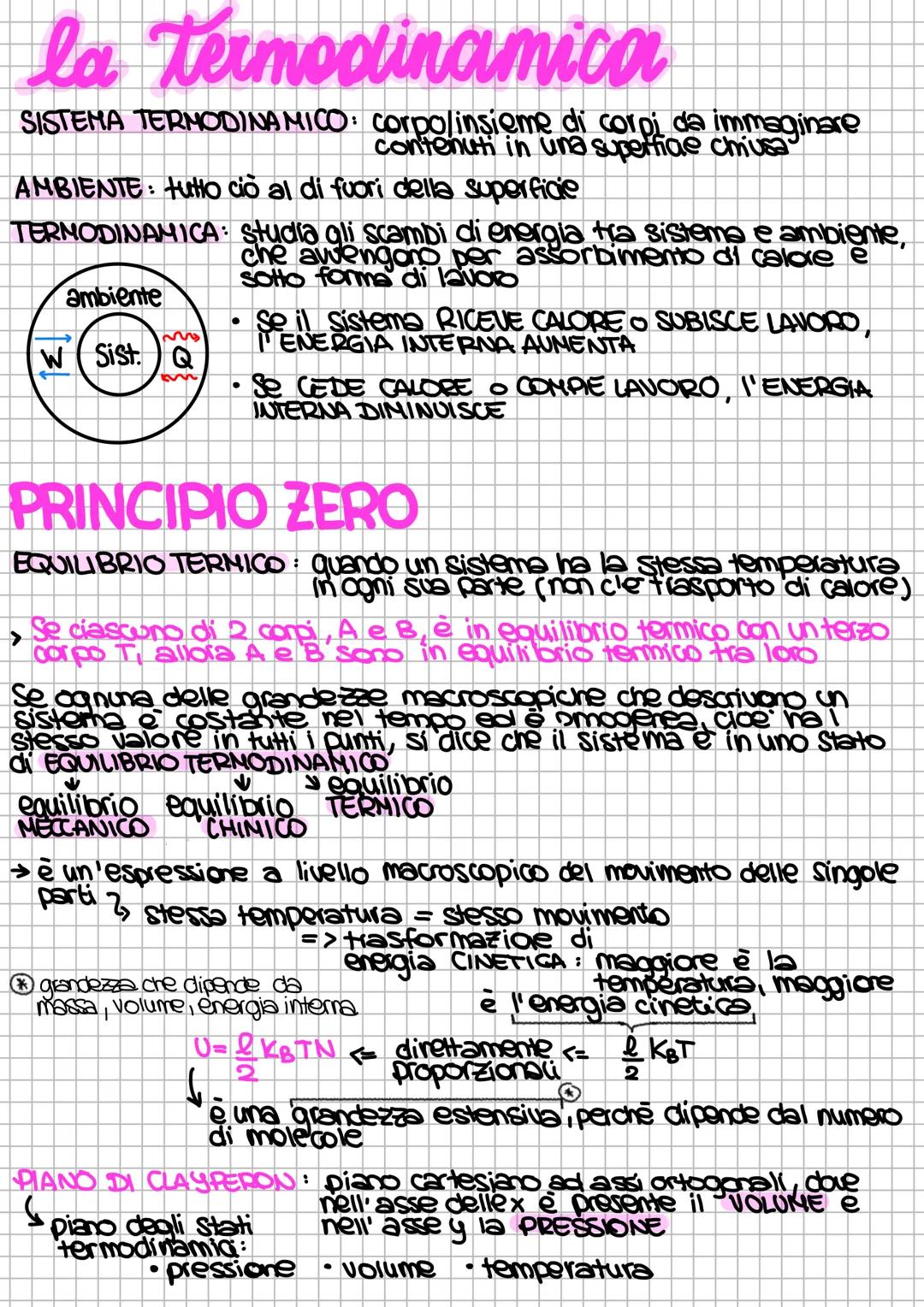 # la termodinamica
SISTEMA TERMODINAMICO: corpo/insieme di corpi da immaginare
contenuti in una superfice chiusa
AMBIENTE: tutto ciò al di