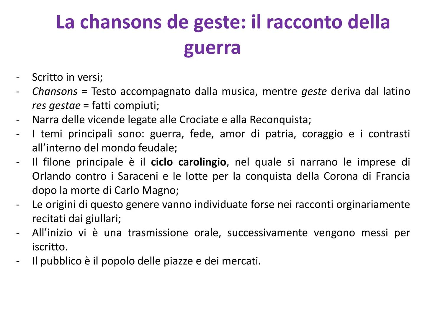 # La Chansons de geste e il romanzo
cortese cavalleresco
XI – XIII secolo # Il nord della Francia: l'epica
cavalleresca e il romanzo cortes
