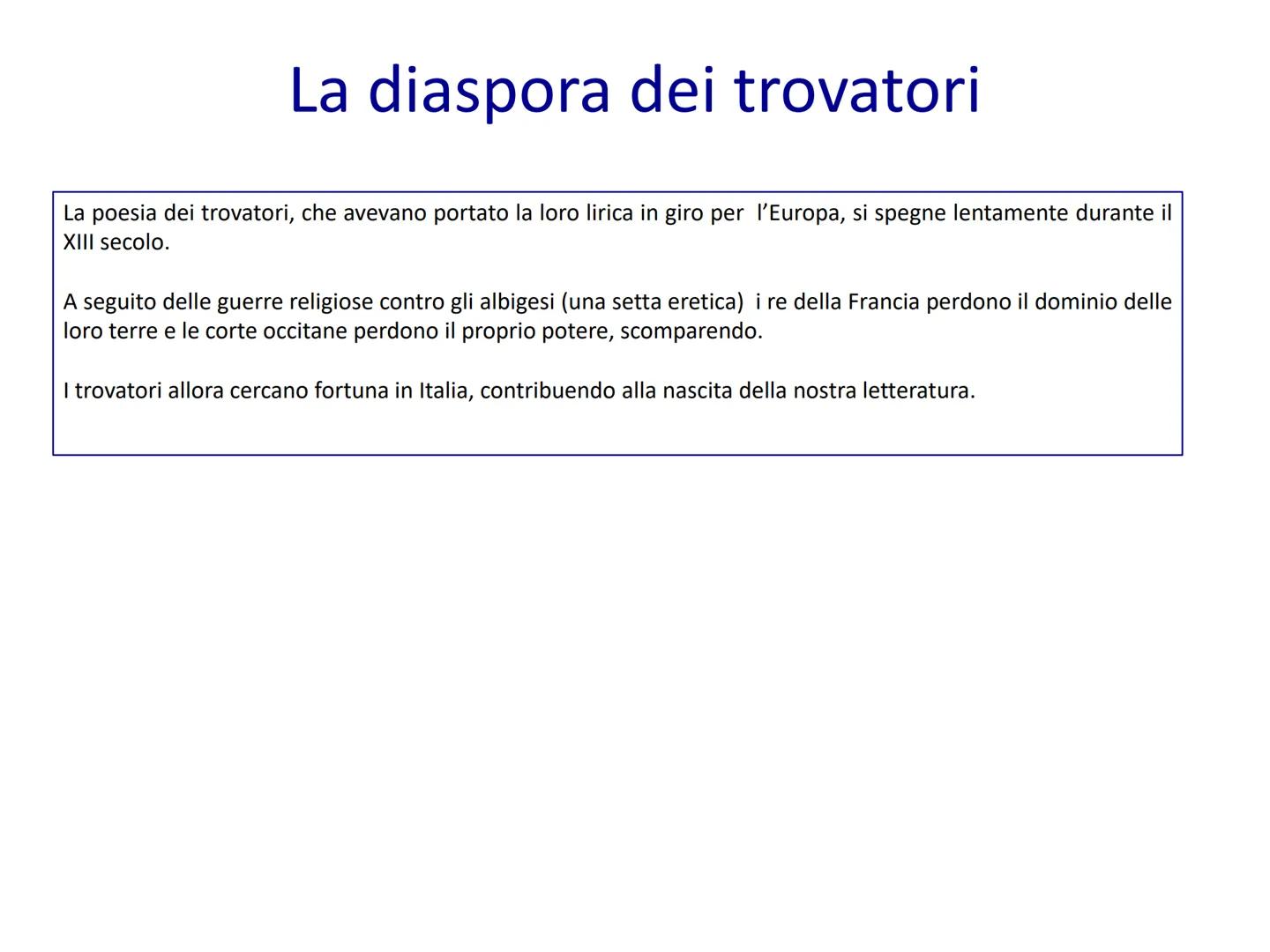 # La lirica provenzale
XI – XIII secolo # Il sud della Francia: la lirica dei
trovatori
FLAMAND
Wallen
Lofgain
PBRETON!
LANGUE D'OIL
G