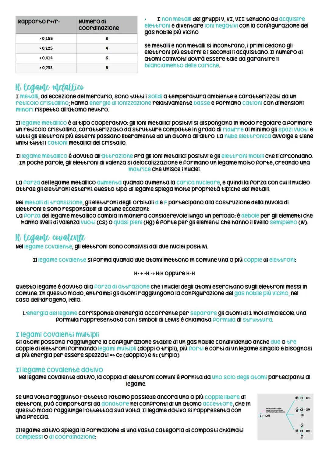 I legami chimici
perche' due atomi si legano
Due atomi si legano per raggiungere la stabilità. Il legame chimico si forma se gli atomi legat