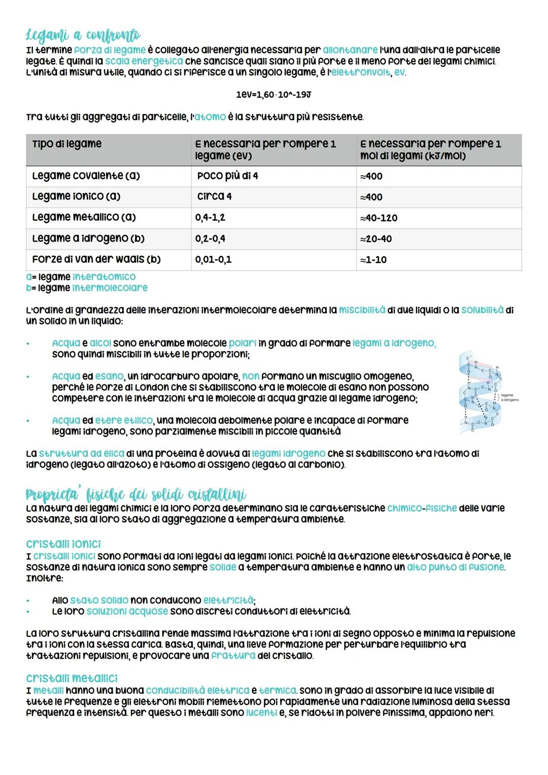# Forze intermolecolari e stati condensati
Le forze intermolecolari
Le interazioni non covalenti o intermolecolari sono le forze che tengo