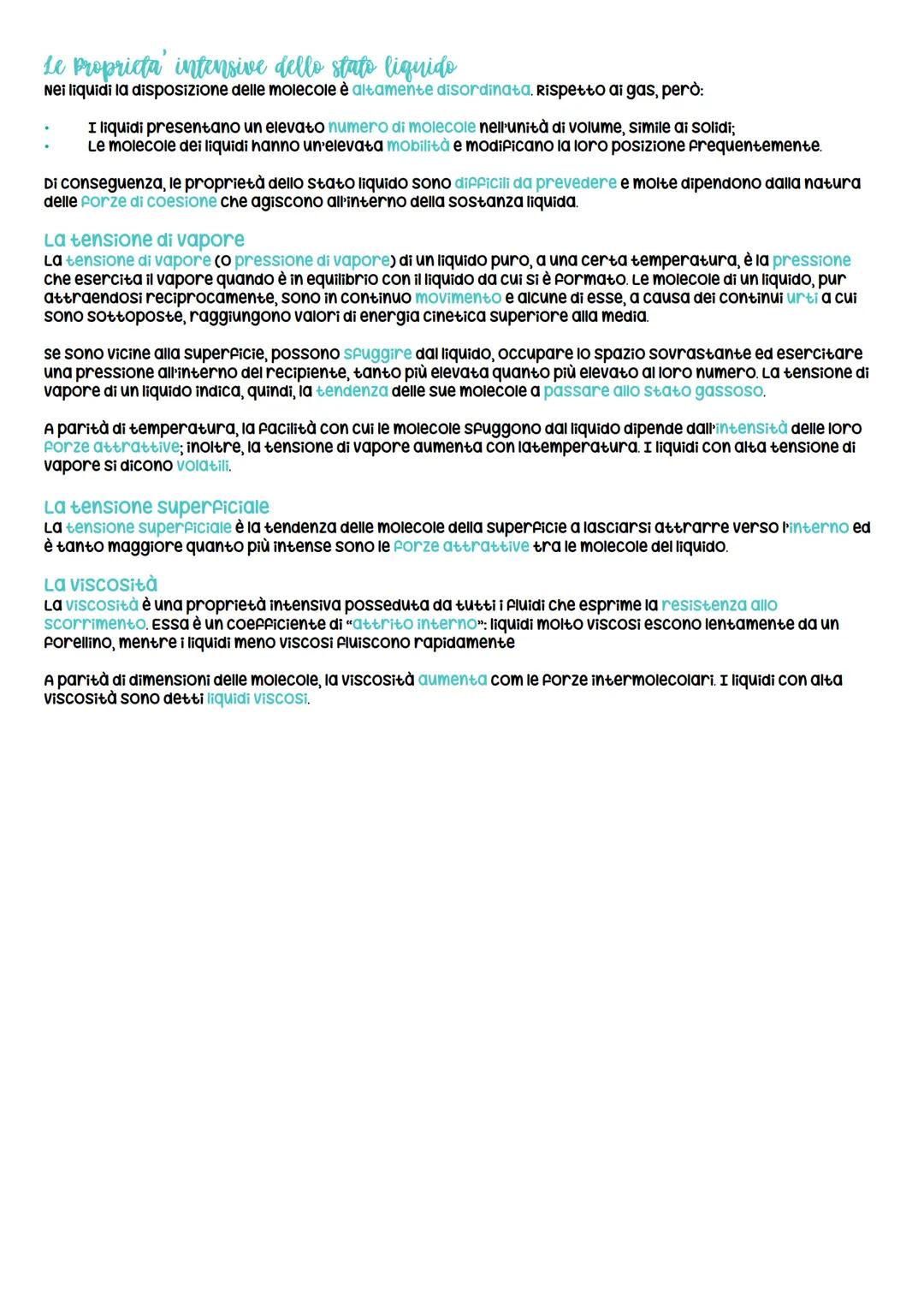 # Forze intermolecolari e stati condensati
Le forze intermolecolari
Le interazioni non covalenti o intermolecolari sono le forze che tengo