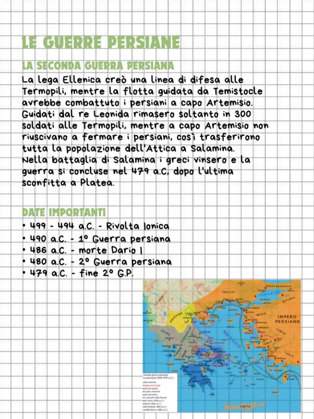 # LE GUERRE PERSIANE
LA PRIMA GUERRA PERSIANA
Nel 490 a.C. inizia La PRIMA GUERRA PERSIANA. Dario I
decise di attaccare Atene raggiungendo
