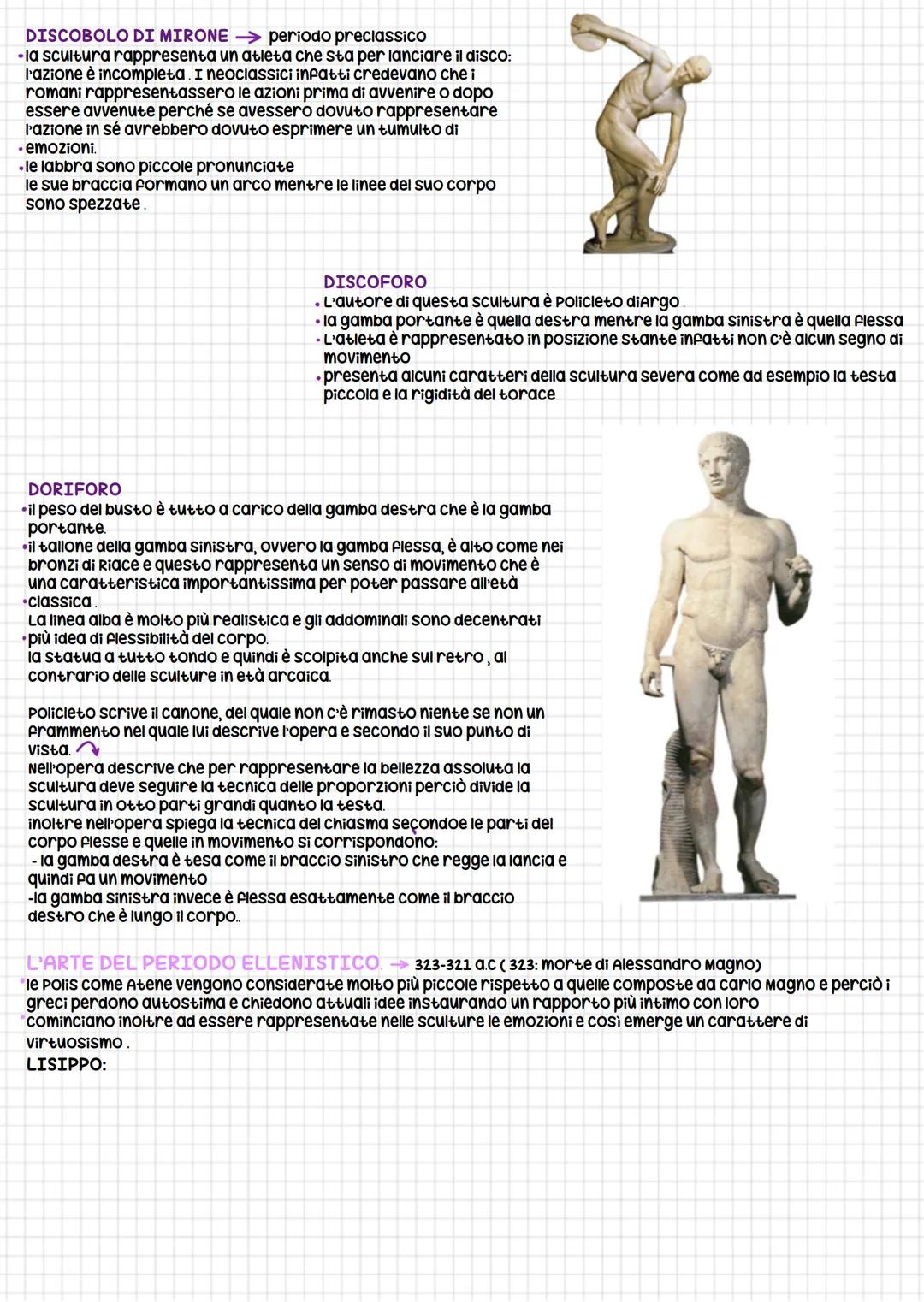 # I greci
- con parte greca si assumono finalità che prima non erano conosciute. L'arte divenne libera espressione
dell'intelletto umano e