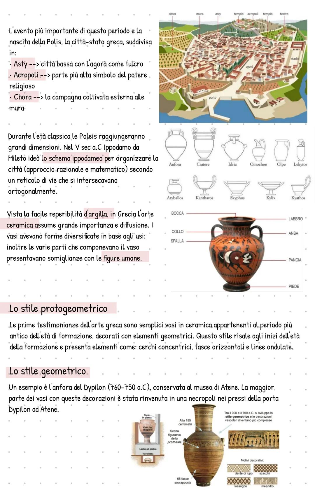 Arte Greca
È la base di tutta la cultura occidentale, ha ricercato la perfezione nella rappresentazione
del corpo umano e ha inventato il pr