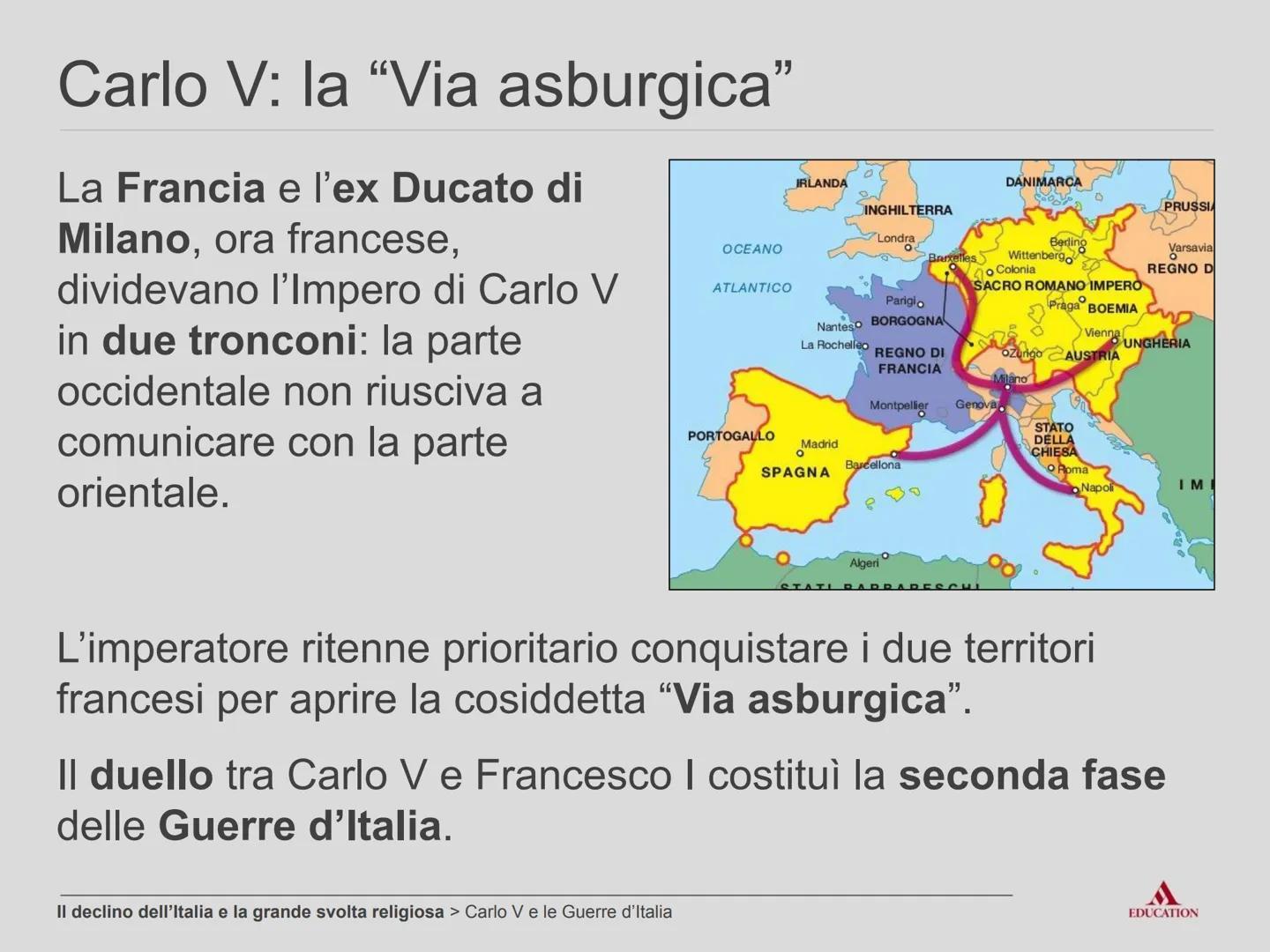 # Il declino dell'Italia
e la grande svolta
religiosa # Carlo V e le Guerre d'Italia # La politica dell'equilibrio
1492:
* morte di Lo