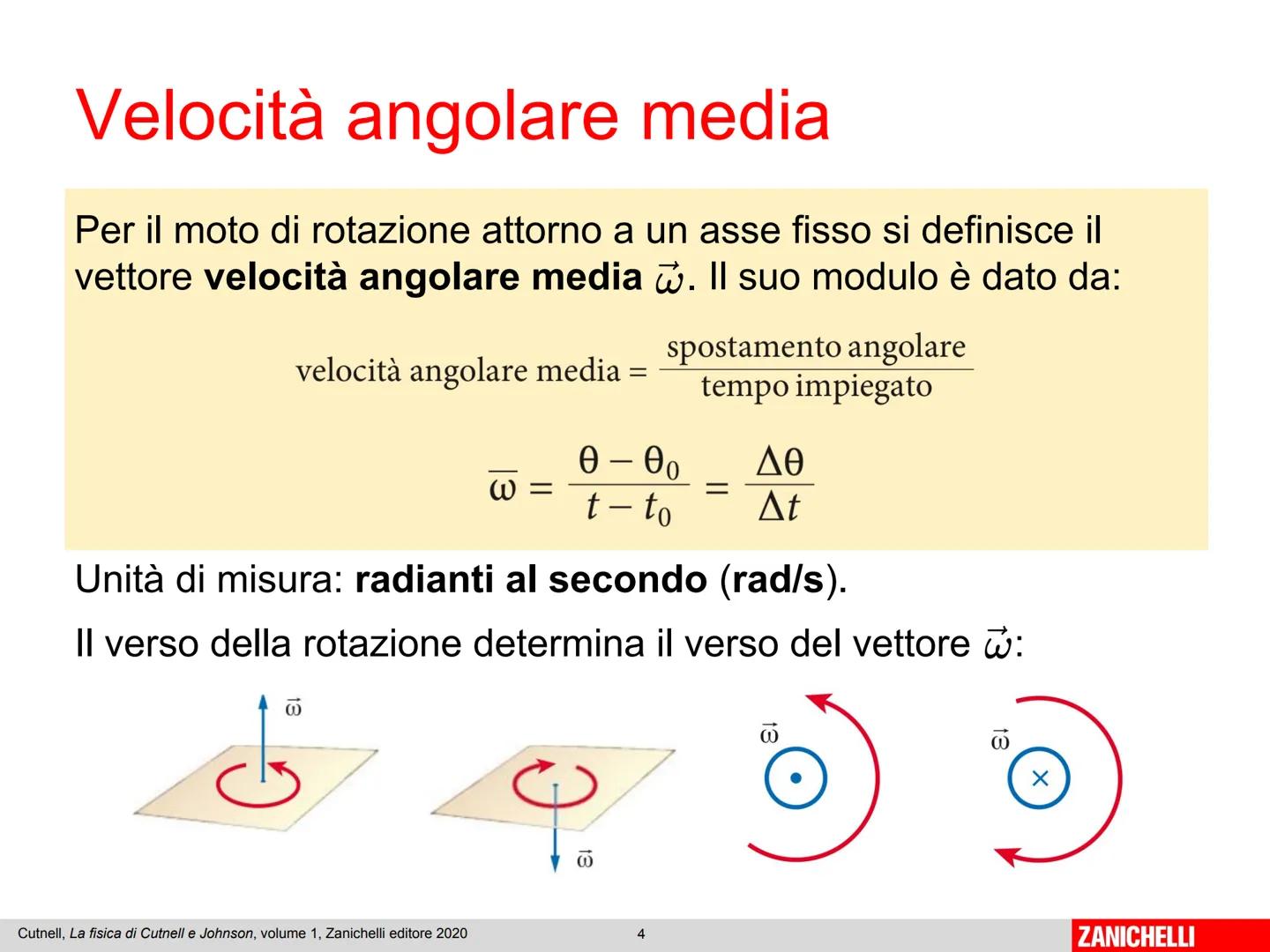 Capitolo 3
Cinematica
e dinamica
rotazionale
Cutnell, La fisica di Cutnell e Johnson, volume 1, Zanichelli editore 2020
1
ZANICHELLI # C