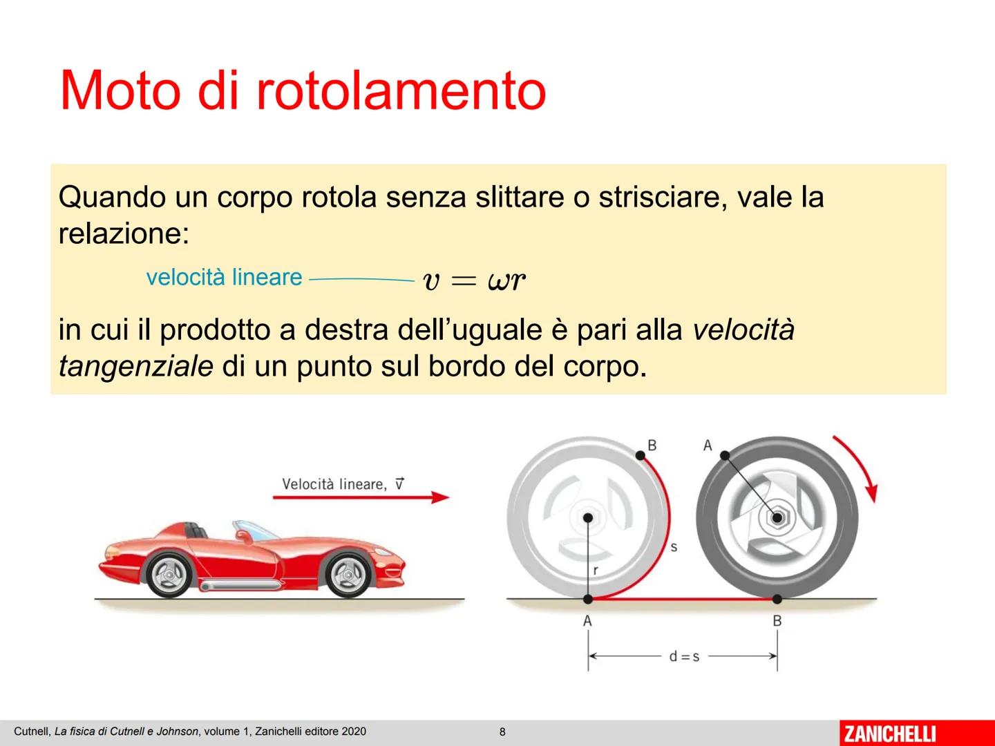Capitolo 3
Cinematica
e dinamica
rotazionale
Cutnell, La fisica di Cutnell e Johnson, volume 1, Zanichelli editore 2020
1
ZANICHELLI # C