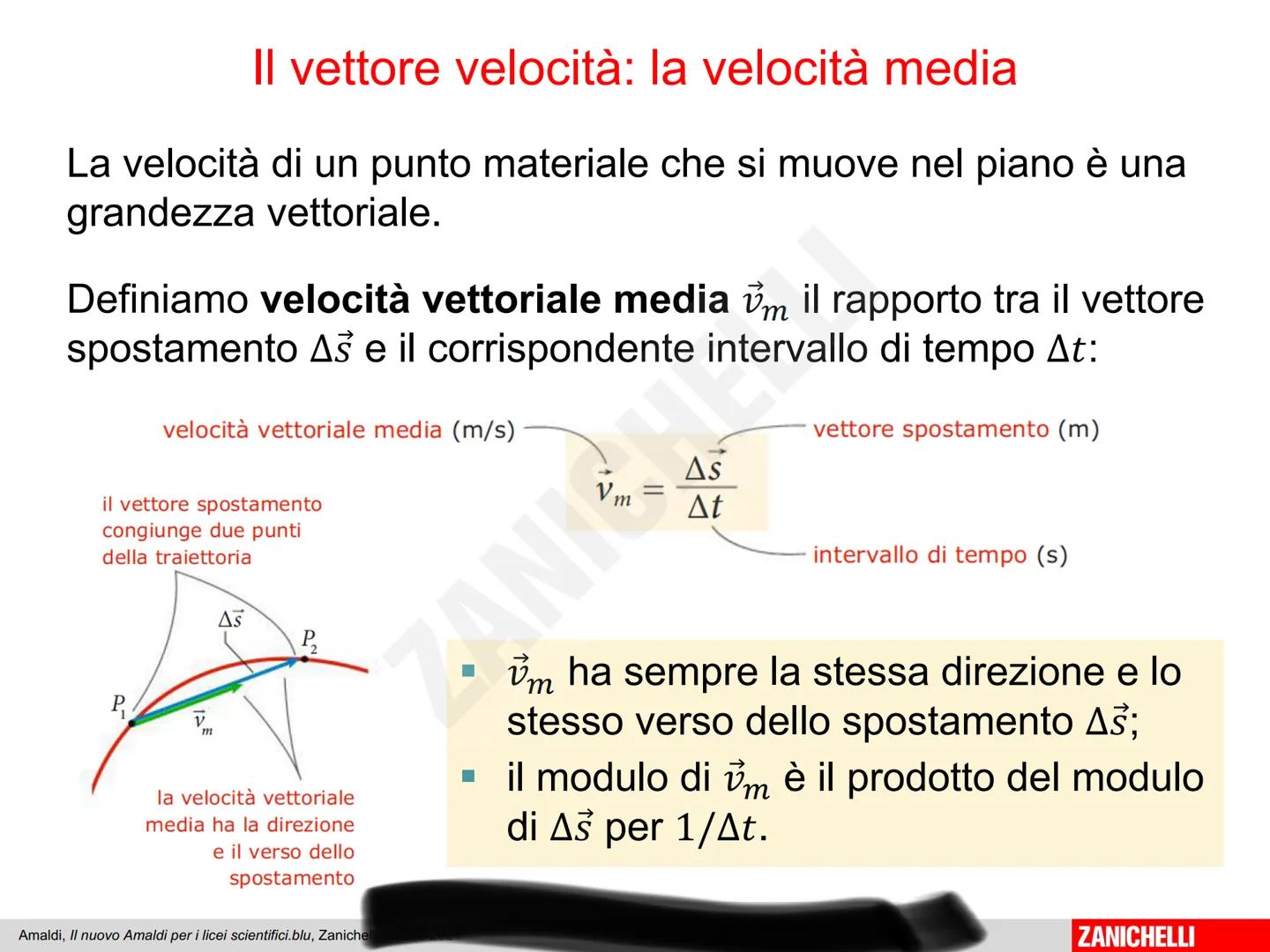 Capitolo 8
I moti neleano
MELLI
ZANDel
Amaldi, Il nuovo Amaldi per i licei scientifici.blu, Zaniche
ZANICHELLI # Il moto nel piano
Per des
