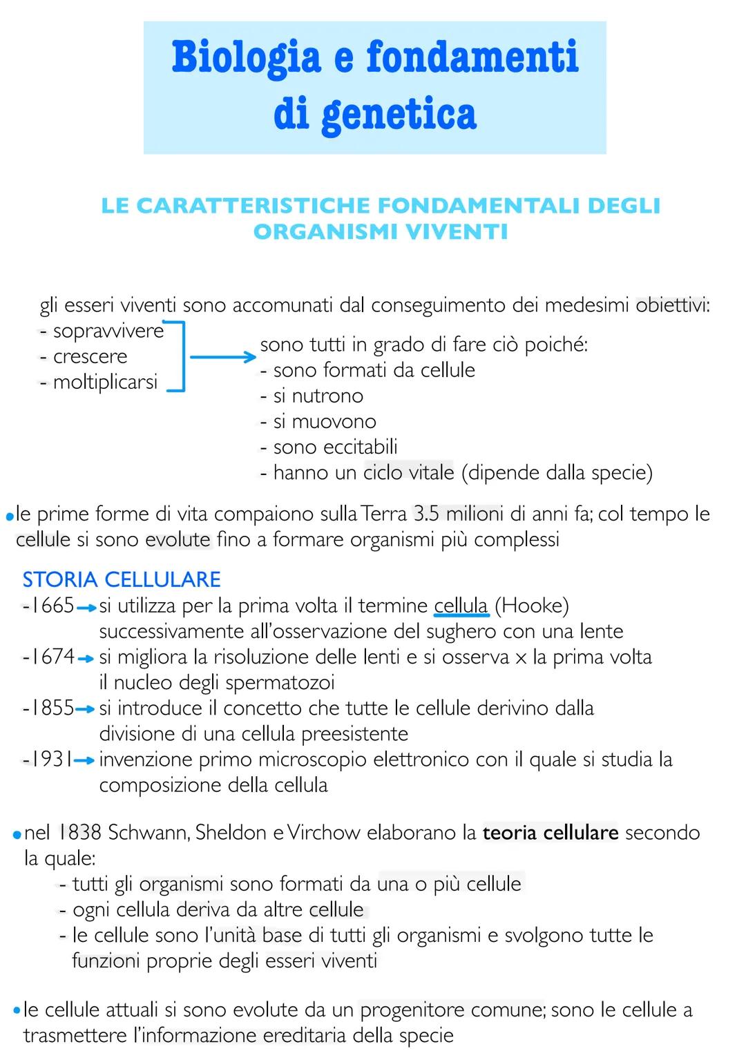 biologia primo anno infermieristica