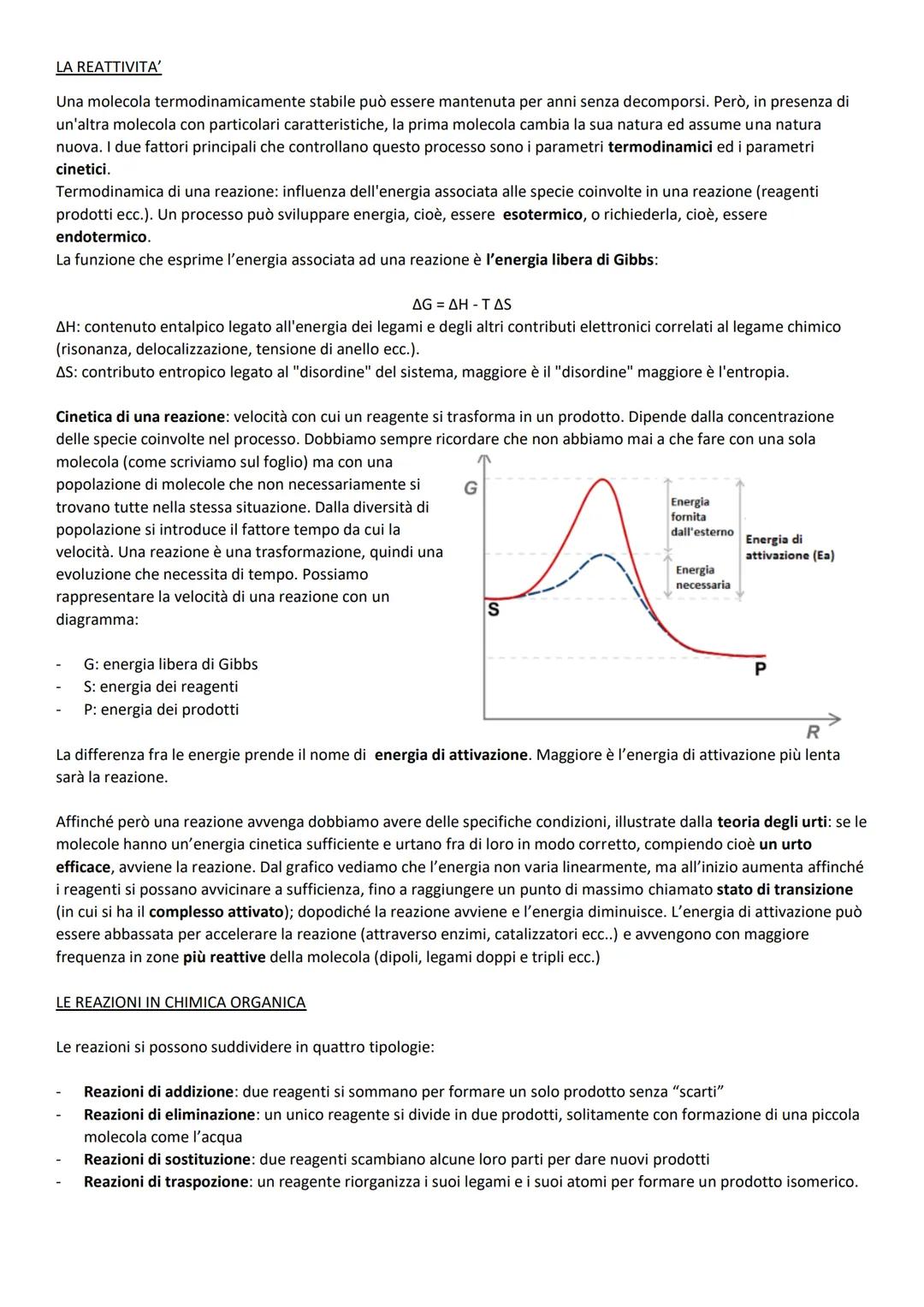 # CHIMICA ORGANICA
La chimica organica è la chimica degli organismi, insiemi di molecole che grazie alla loro reattività governano il
siste