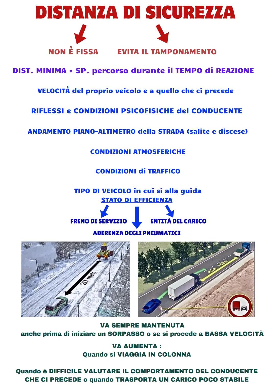 # Distanza di sicurezza
SP. REAZIONE SP. FRENATURA MI FERMO
Distanza minima
di sicurezza
1 2 3
1s
SP.TOT. di ARRESTO
RIFLESSI
1) VELOC