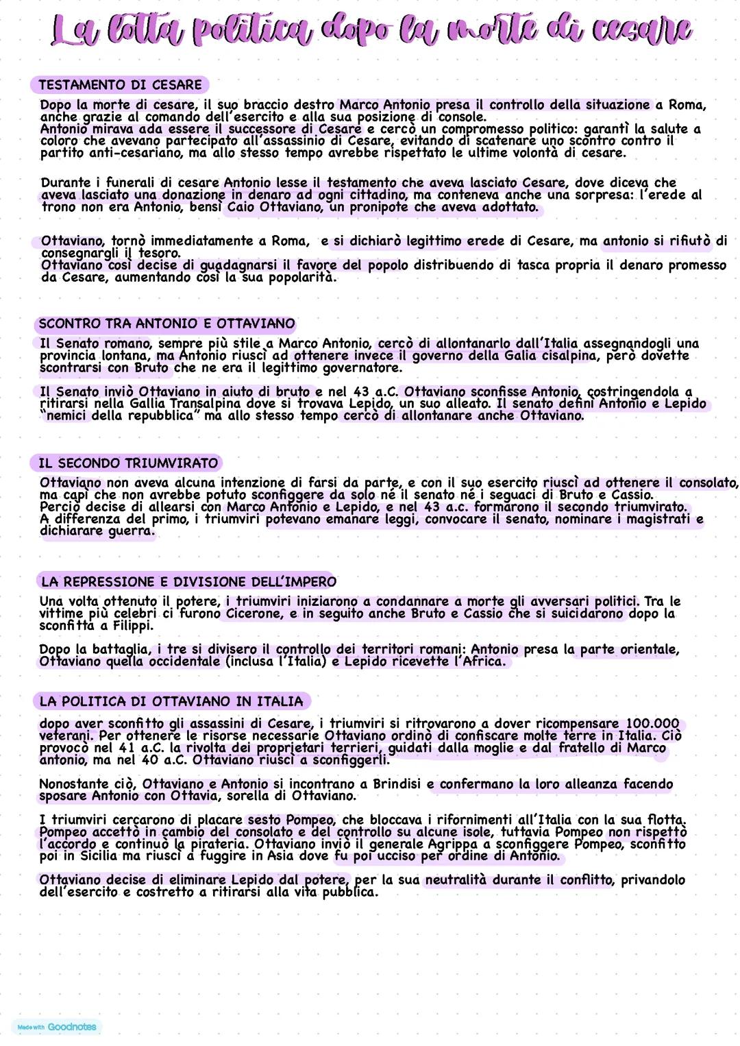 la lotta politica dopo la morte di cesare, Ottaviano Augusto.