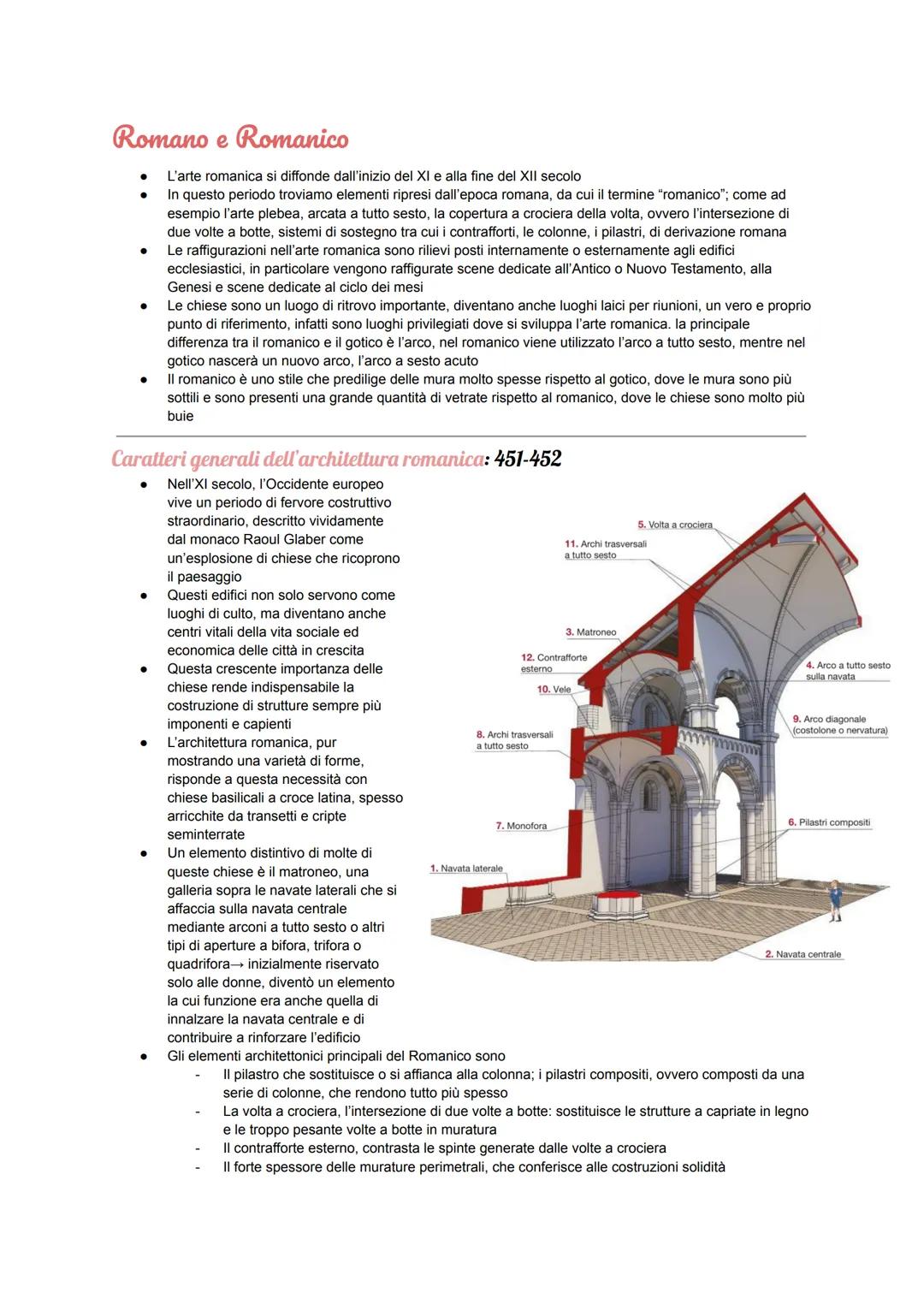 # Romano e Romanico
:
* L'arte romanica si diffonde dall'inizio del XI e alla fine del XII secolo
* In questo periodo troviamo element