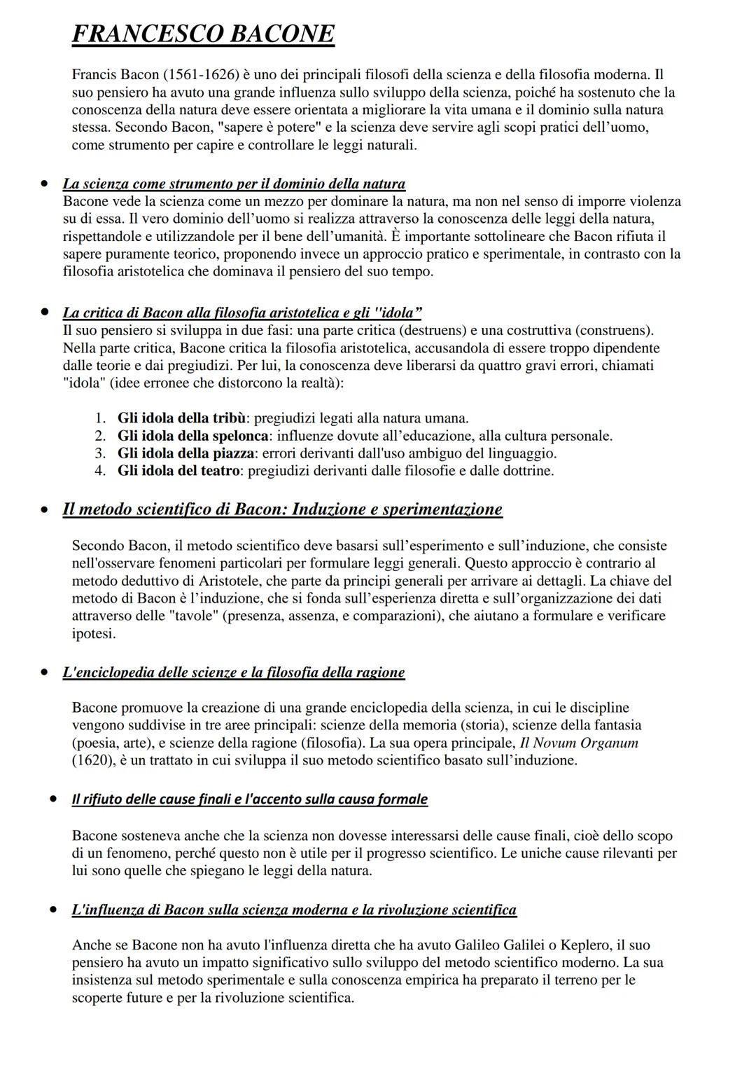 # FRANCESCO BACONE
Francis Bacon (1561-1626) รจ uno dei principali filosofi della scienza e della filosofia moderna. Il suo pensiero ha avut
