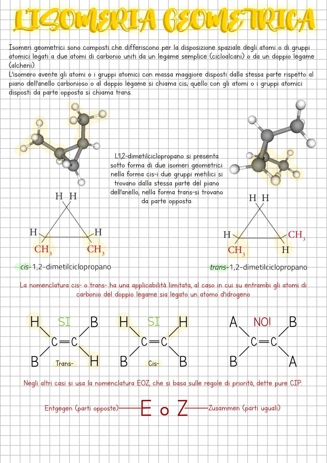 # Stereoisomeria
Sono isomeri anche molecole costituite dagli stessi atomi e legati con la medesima sequenza.
Si definisce stereoisomeria q