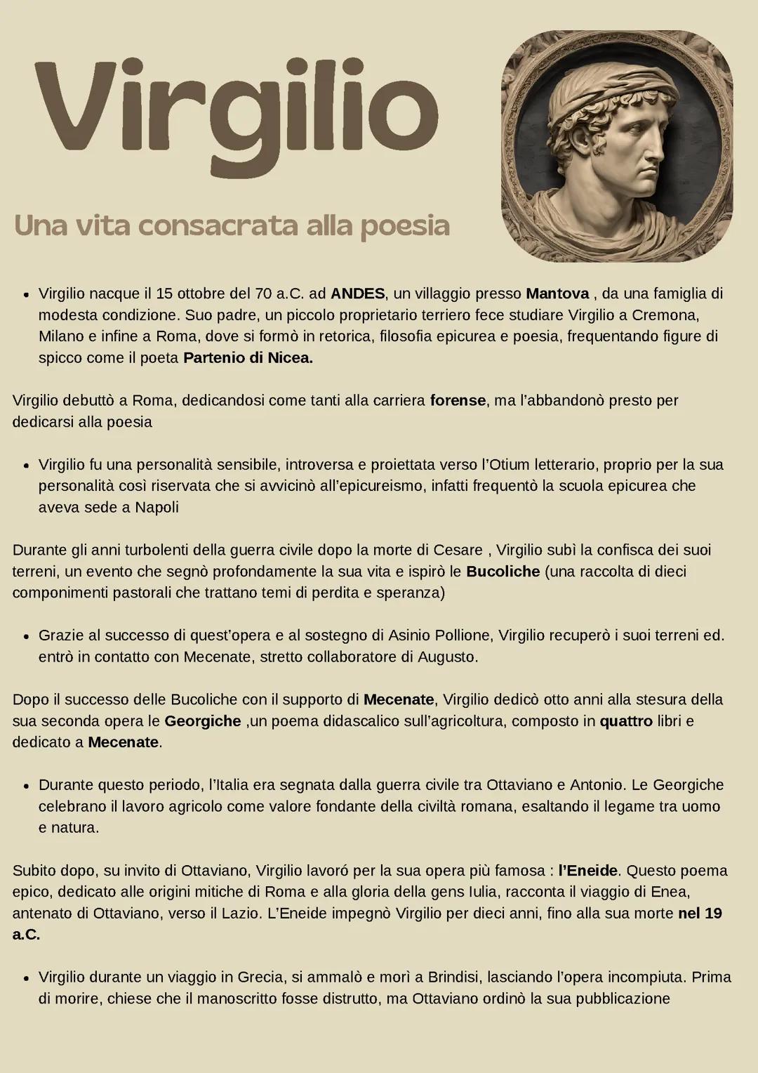 Virgilio: vita e opere