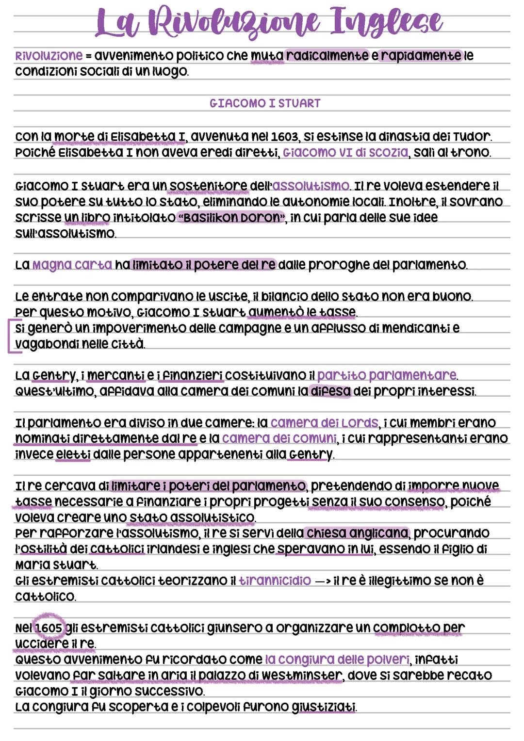 La rivoluzione inglese