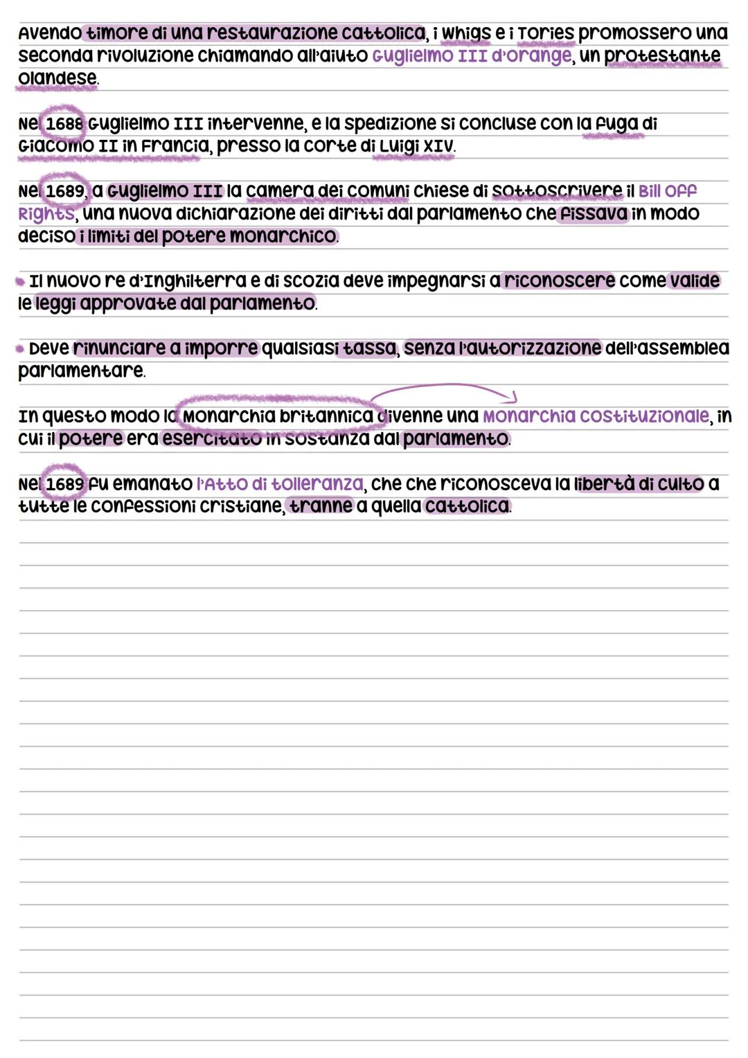 --- OCR Start ---
La Rivoluzione Inglese
Rivoluzione = avvenimento politico che muta radicalmente e rapidamente le
condizioni sociali di un