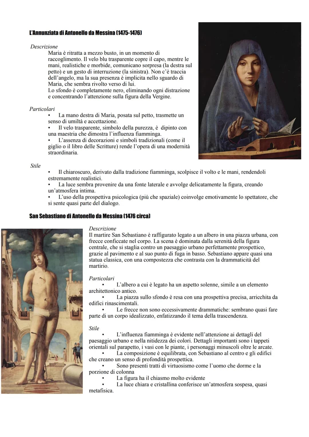 Appunti storia dell’arte: Antonello da Messina, Mantegna e Bellini – pagina 1