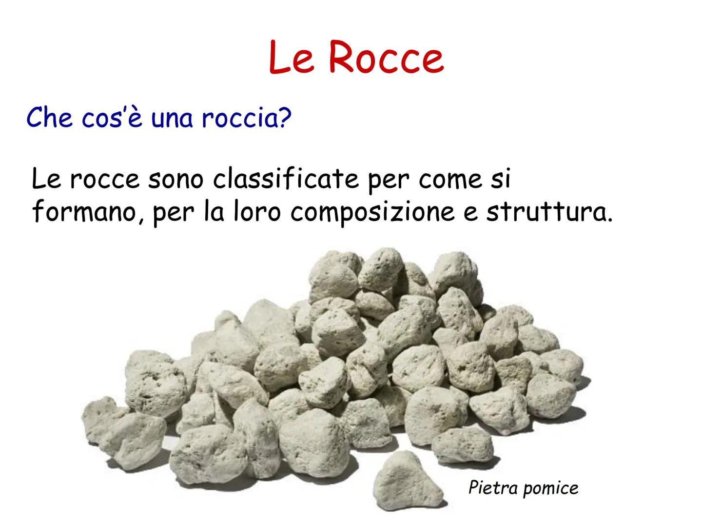# Le Rocce e i Minerali # Le Rocce
Che cos'è una roccia?
Per roccia si intende un aggregato solido di
diversi minerali.
Malachite # Le Ro