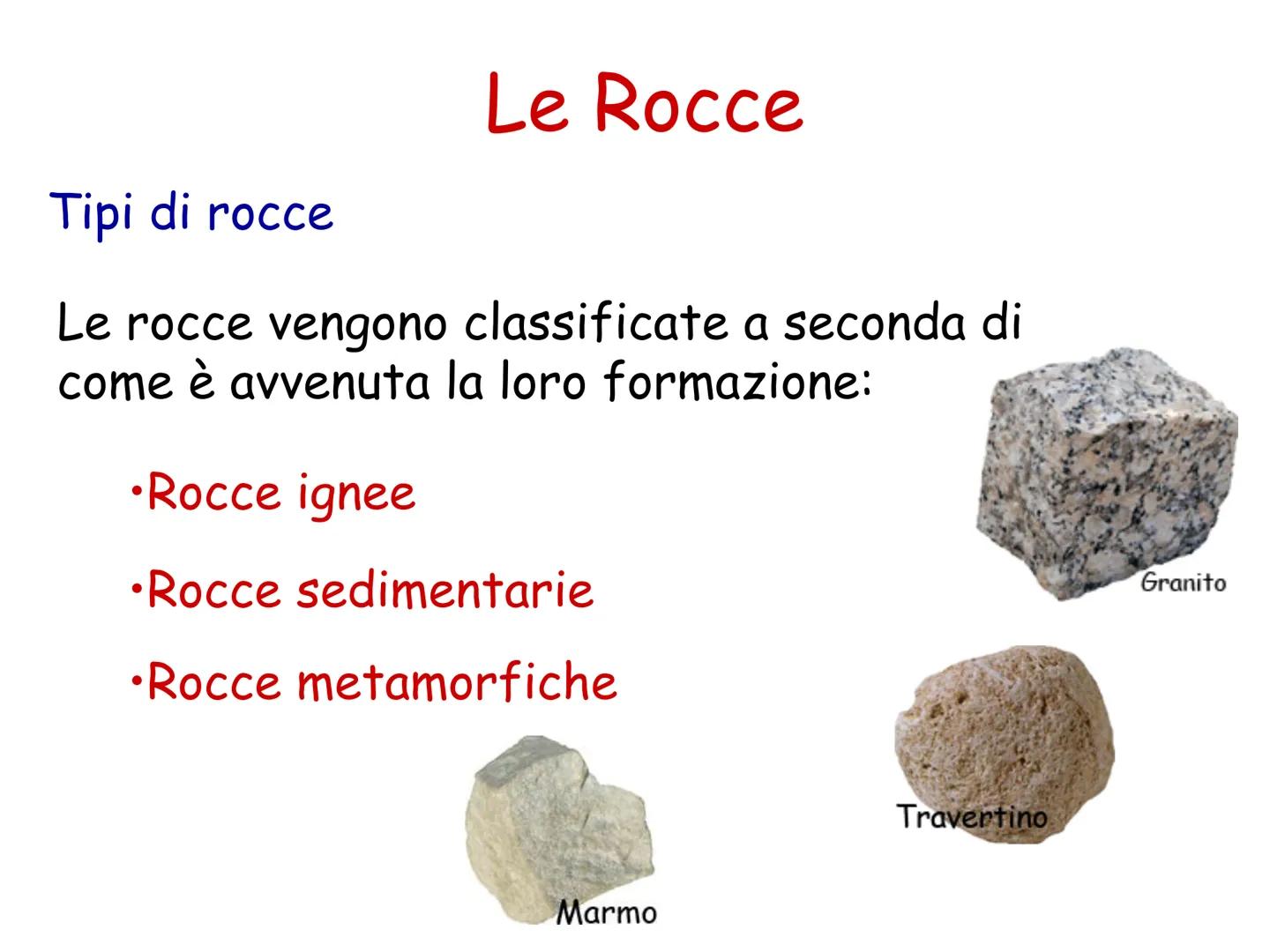 # Le Rocce e i Minerali # Le Rocce
Che cos'è una roccia?
Per roccia si intende un aggregato solido di
diversi minerali.
Malachite # Le Ro