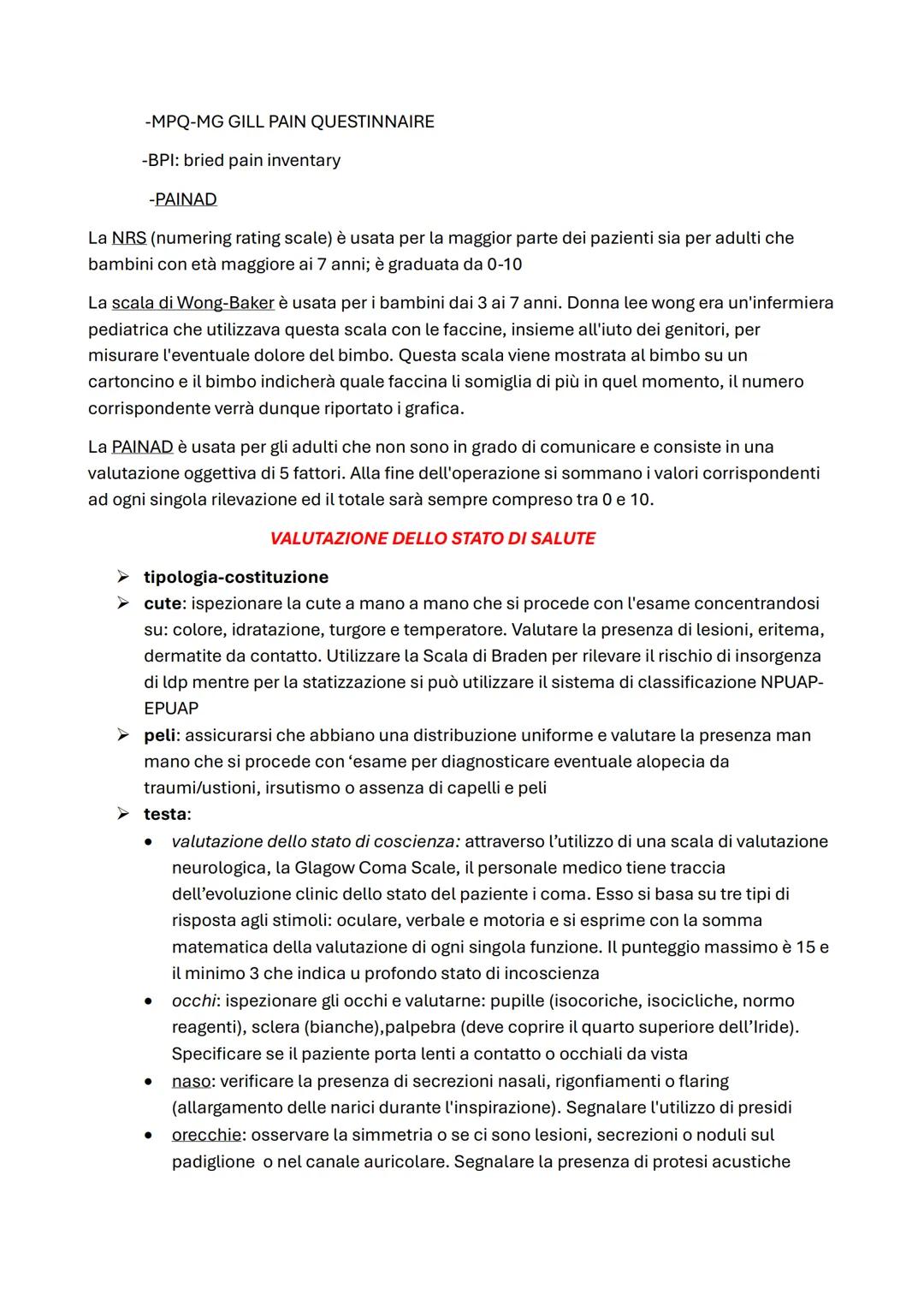 - VALUTAZIONE DI UNO STATO DI SALUTE: SBOBINA
La valutazione di uno stato di salute dipende da:
- Dimensione fisica: che comprende funzio
