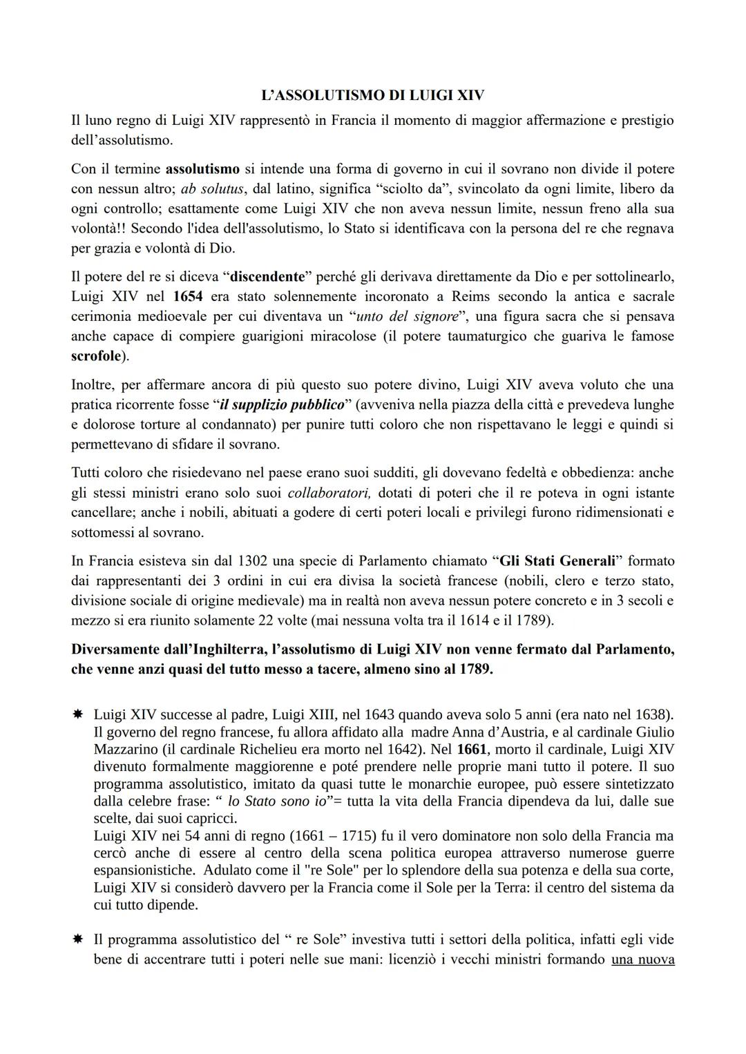 l’assolutismo di luigi 14