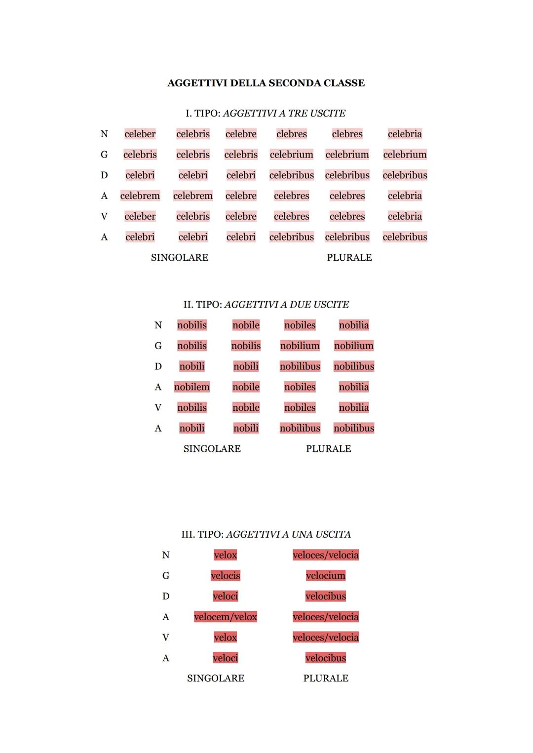 DECLINAZIONI - LATINO
N rosa rosae N lupus lupi N bellum bella
G rosae rosarum G lupi luporum G belli bellorum
D rosae rosis D lupo lupis D