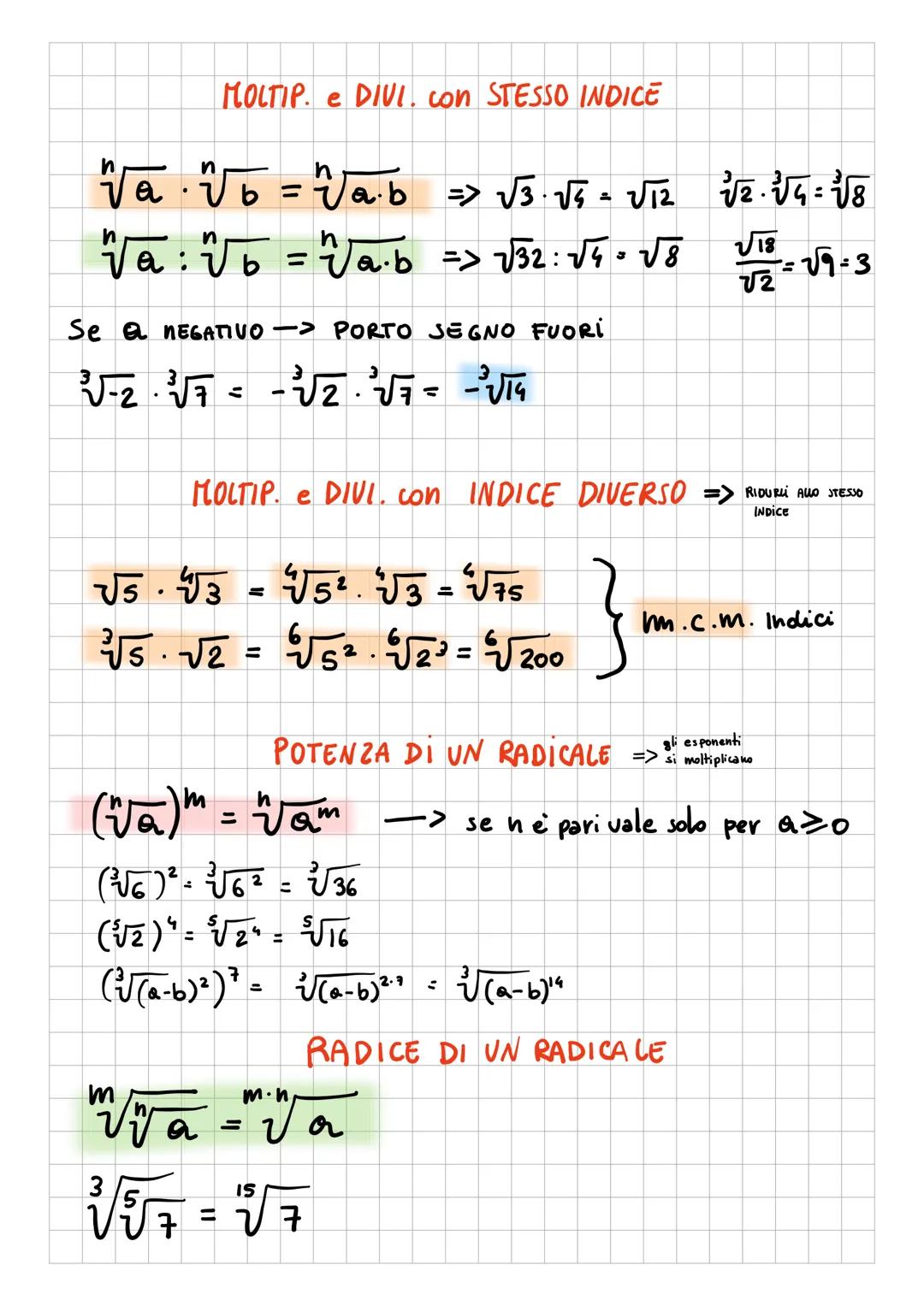 Indice
'm
RADICALI
radicale
radicando
16=4
ALTRI ESEMPI:
82 => il contrario di 2³=8
=
25
10.000 = 10
es. 7/16=4
NUMERI IRRAZIONAL