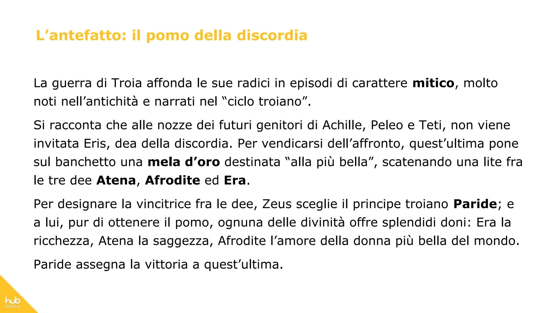 # hub
SCUOLA
# L'Iliade # Definizione
L'Iliade è il più antico poema epico
attribuito a Omero.
Il poema è costituito da più di
15.000 ver