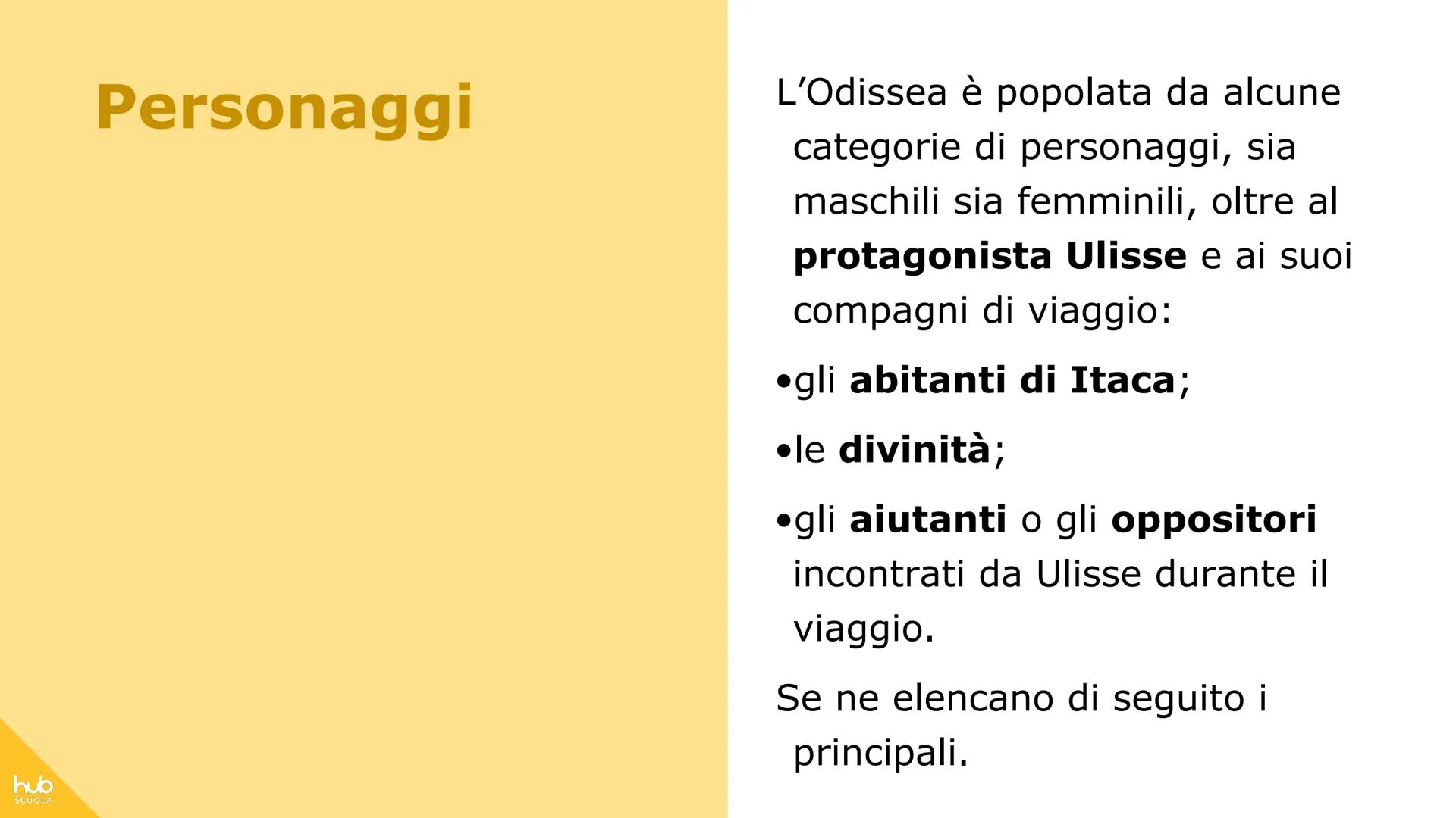 # hub
SCUOLA
# L'Odissea # Definizione
L'Odissea è il più recente
poema epico attribuito a
Omero.
Il poema è costituito da più di
12.000
