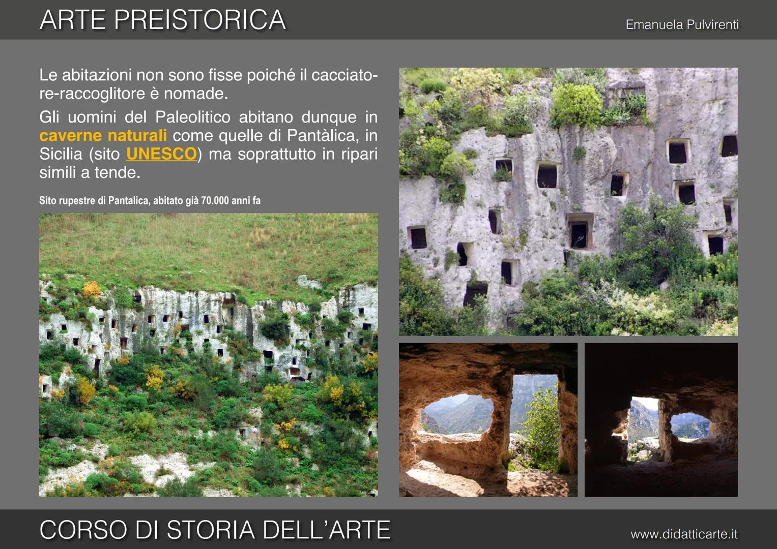 # 1. ARTE PREISTORICA
CORSO DI STORIA DELL'ARTE
Emanuela Pulvirenti
www.didatticarte.it # ARTE PREISTORICA
Cos'è la PREISTORIA?
Emanuel