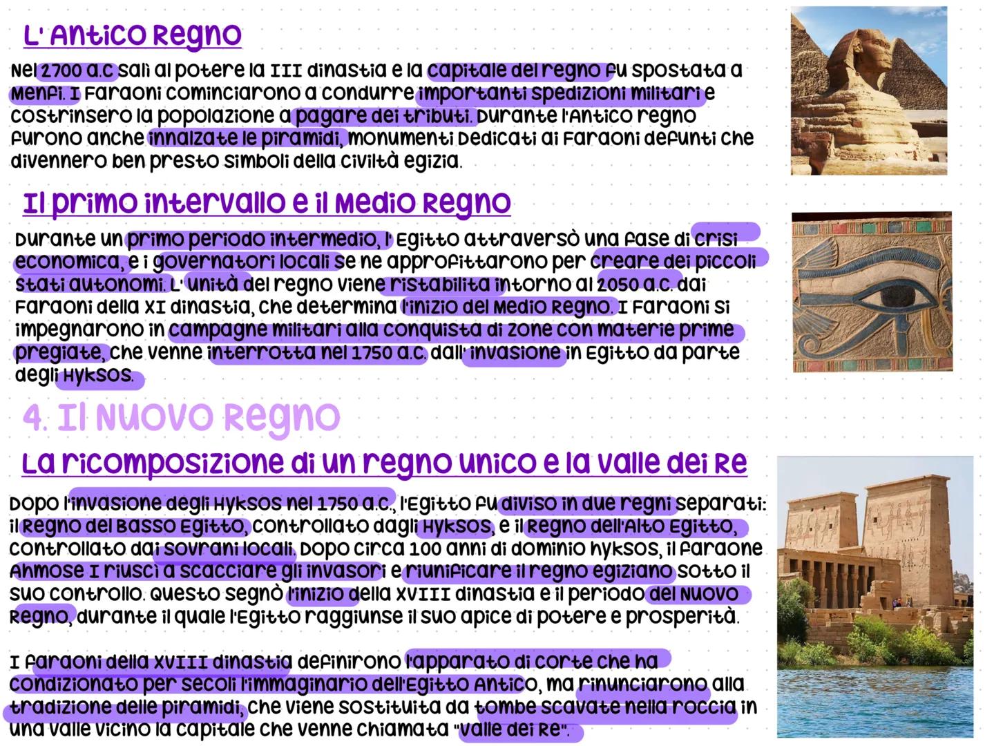 --- OCR Start ---
La civilta egizia
1. Il dono del Nilo
Il ruolo fondamentale del Nilo
Il Nilo è un fiume lunghissimo e nasce da grandi lagh