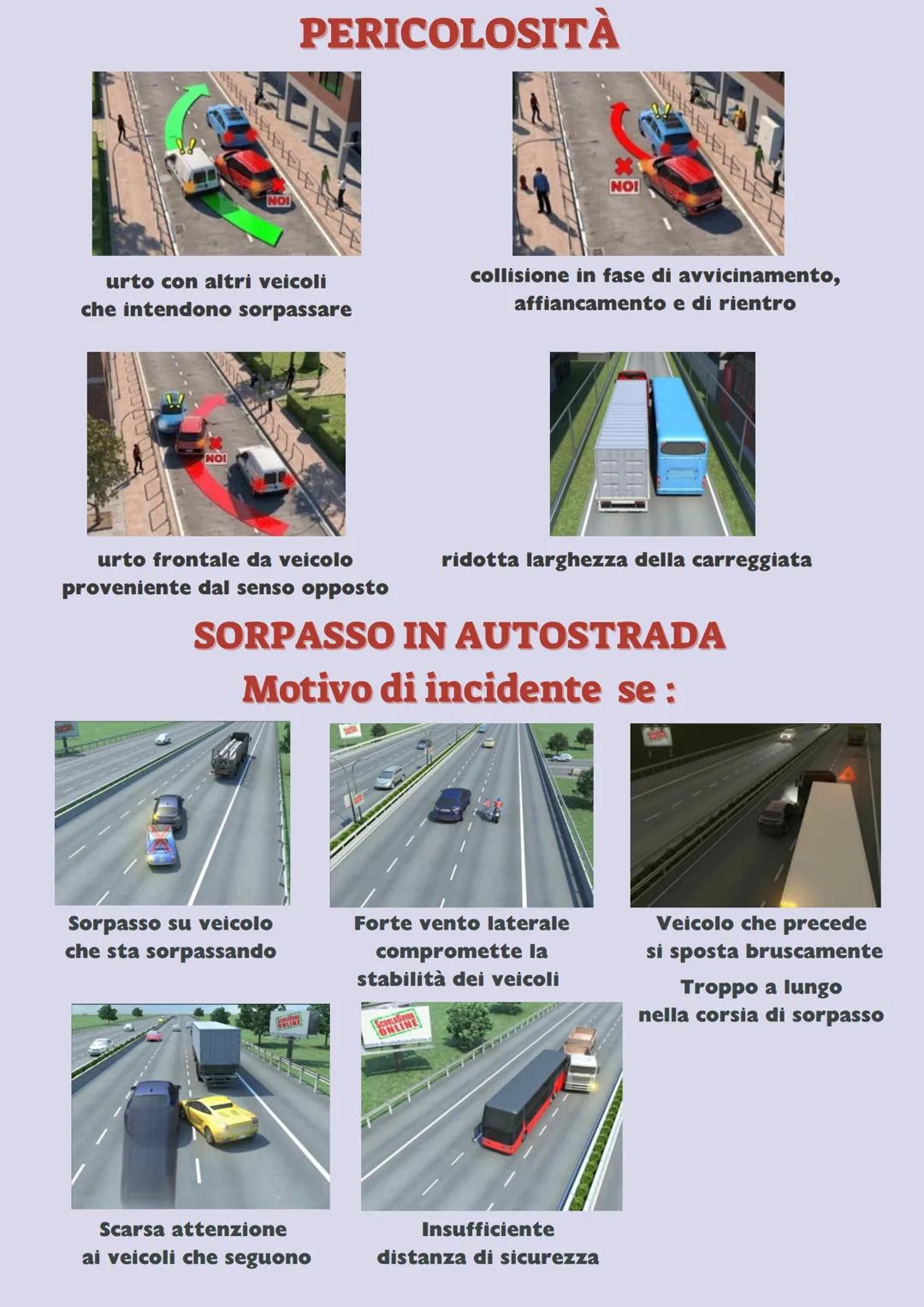 # NORME SUL SORPASSO
Manovra che permette di superare veicolo,
animale o pedone fermi o in movimento
eseguendo un cambio di corsia o rimanen