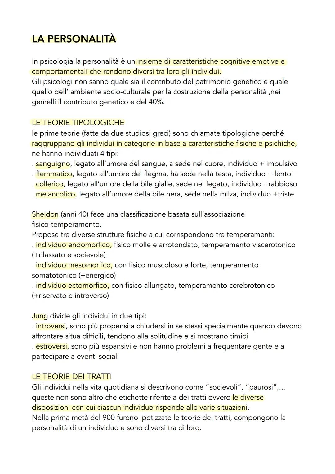 # LA PERSONALITÀ
In psicologia la personalità è un insieme di caratteristiche cognitive emotive e
comportamentali che rendono diversi tra l