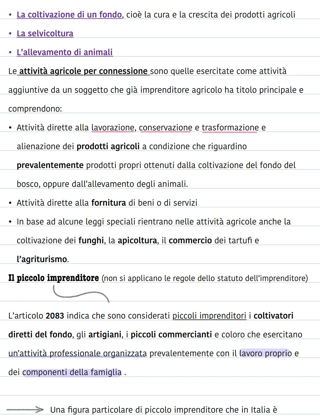 # L'imprenditore e la sua attività
(L'articolo 41 della Costituzione riconosce la libertà di iniziativa economica
privata nel nostro paese)
