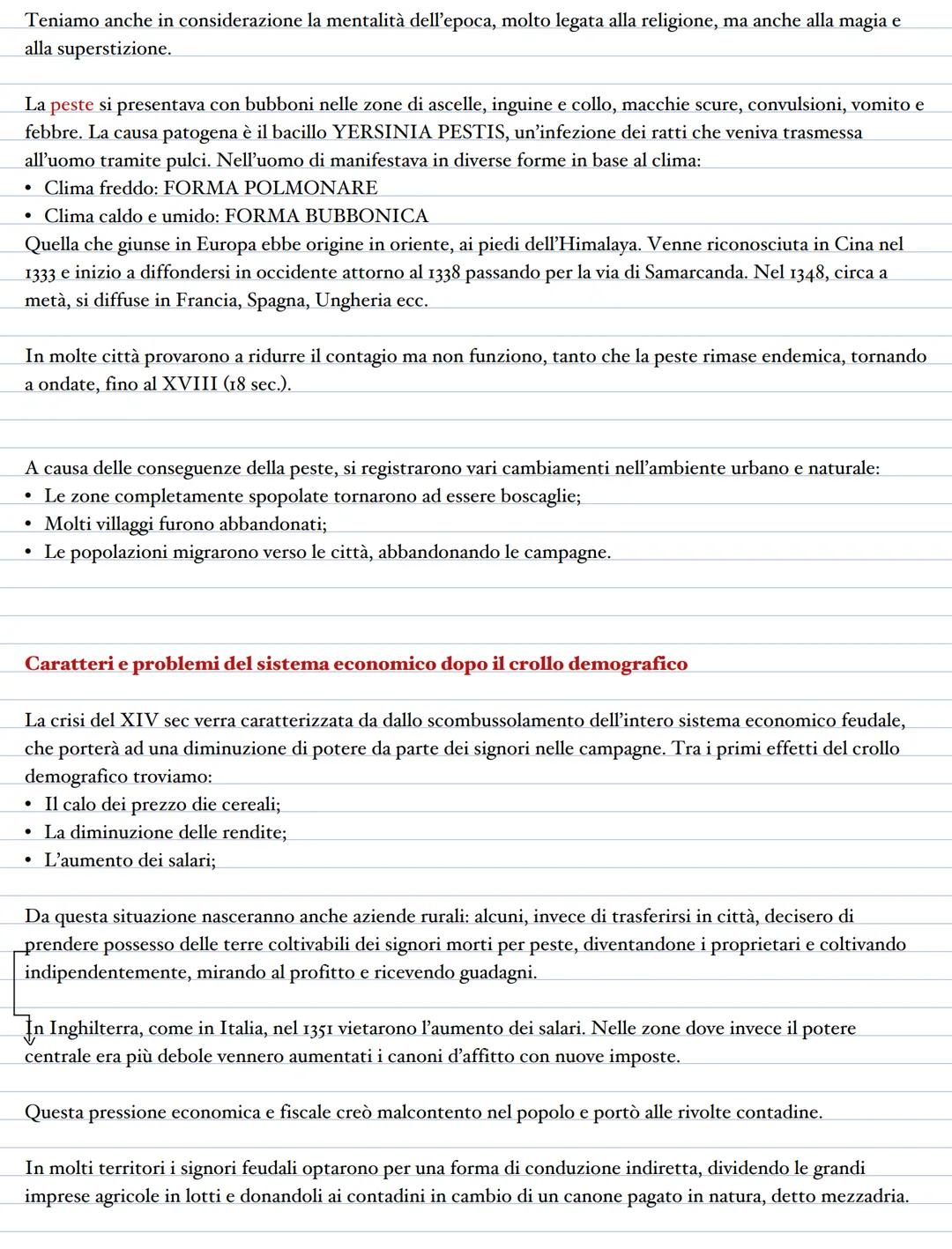 # La crisi del 300: aspetti e interpretazioni
È un periodo segnato da epidemie, carestie, guerre, regresso demografico e crollo dell'econom