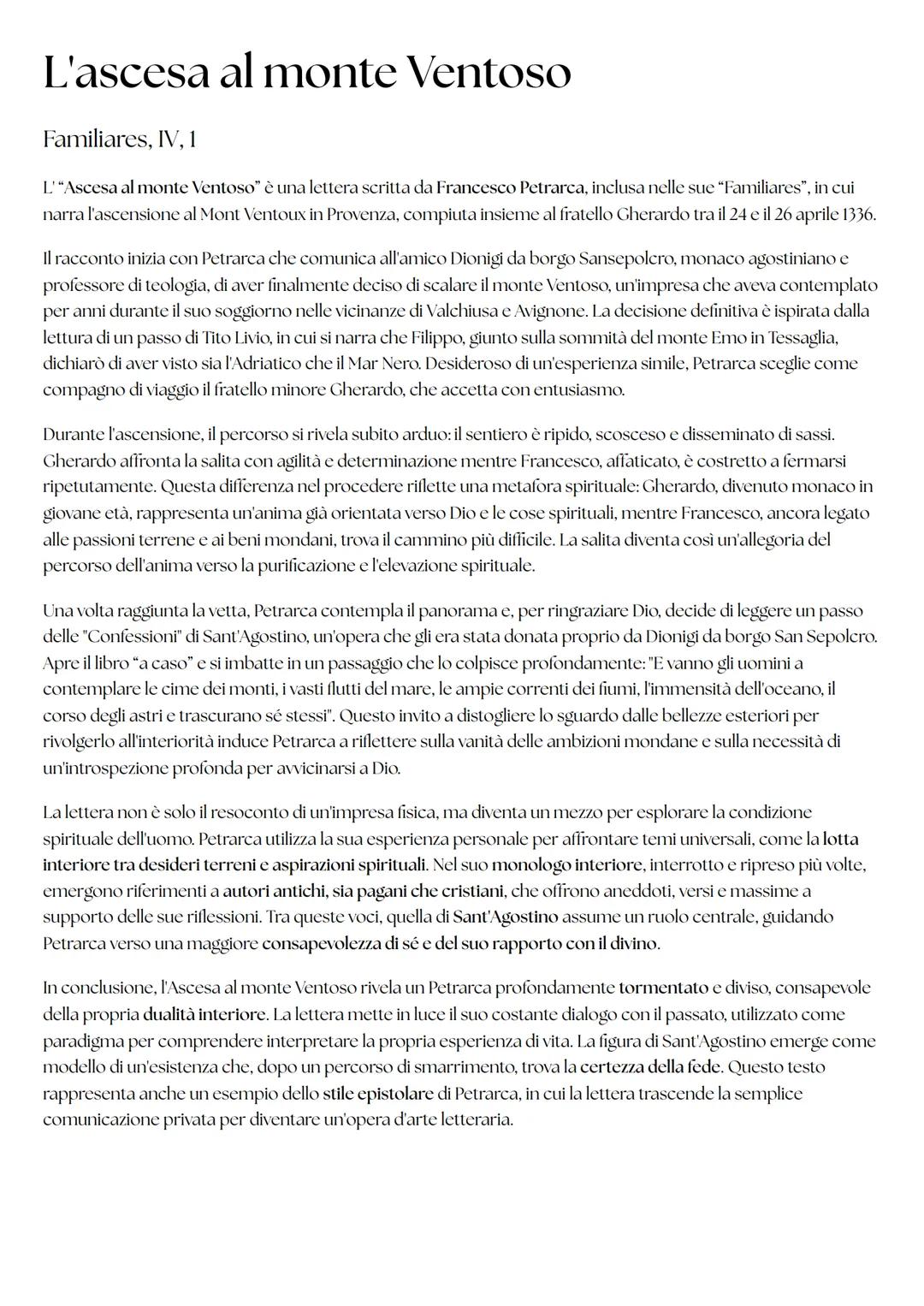 # L'ascesa al monte Ventoso
Familiares, IV, 1
L' "Ascesa al monte Ventoso" è una lettera scritta da Francesco Petrarca, inclusa nelle sue